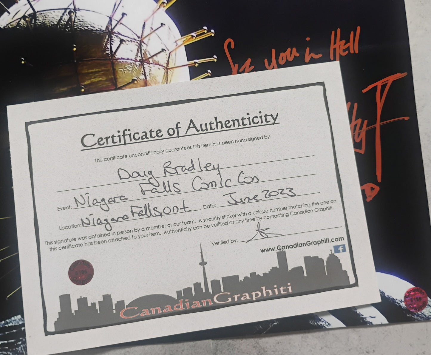 Doug Bradley Hand Signed Autograph 8x10 Photo COA Hellraiser