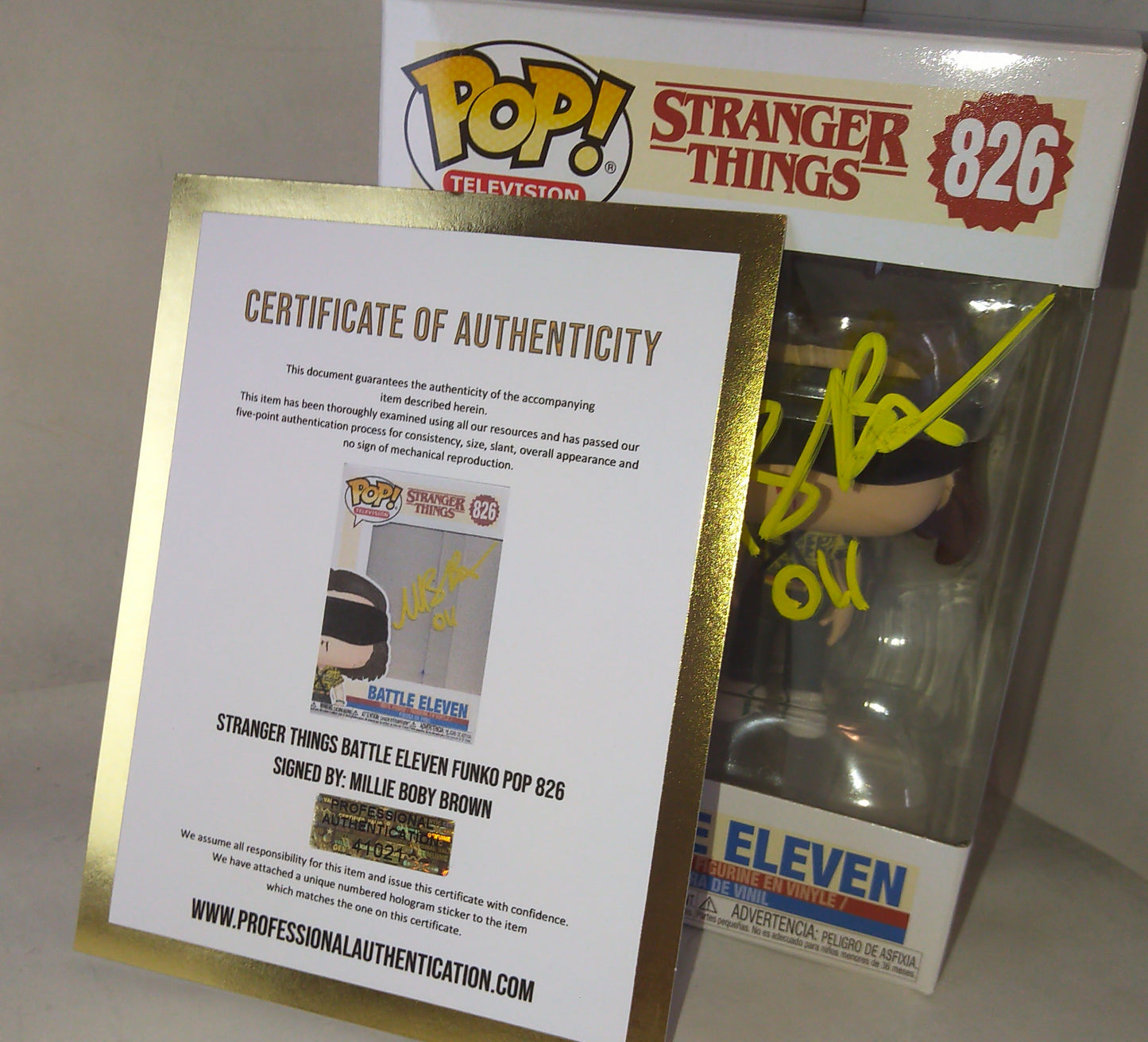 Millie Bobby Brown Hand Signed Autograph Stranger Things Funko Pop COA