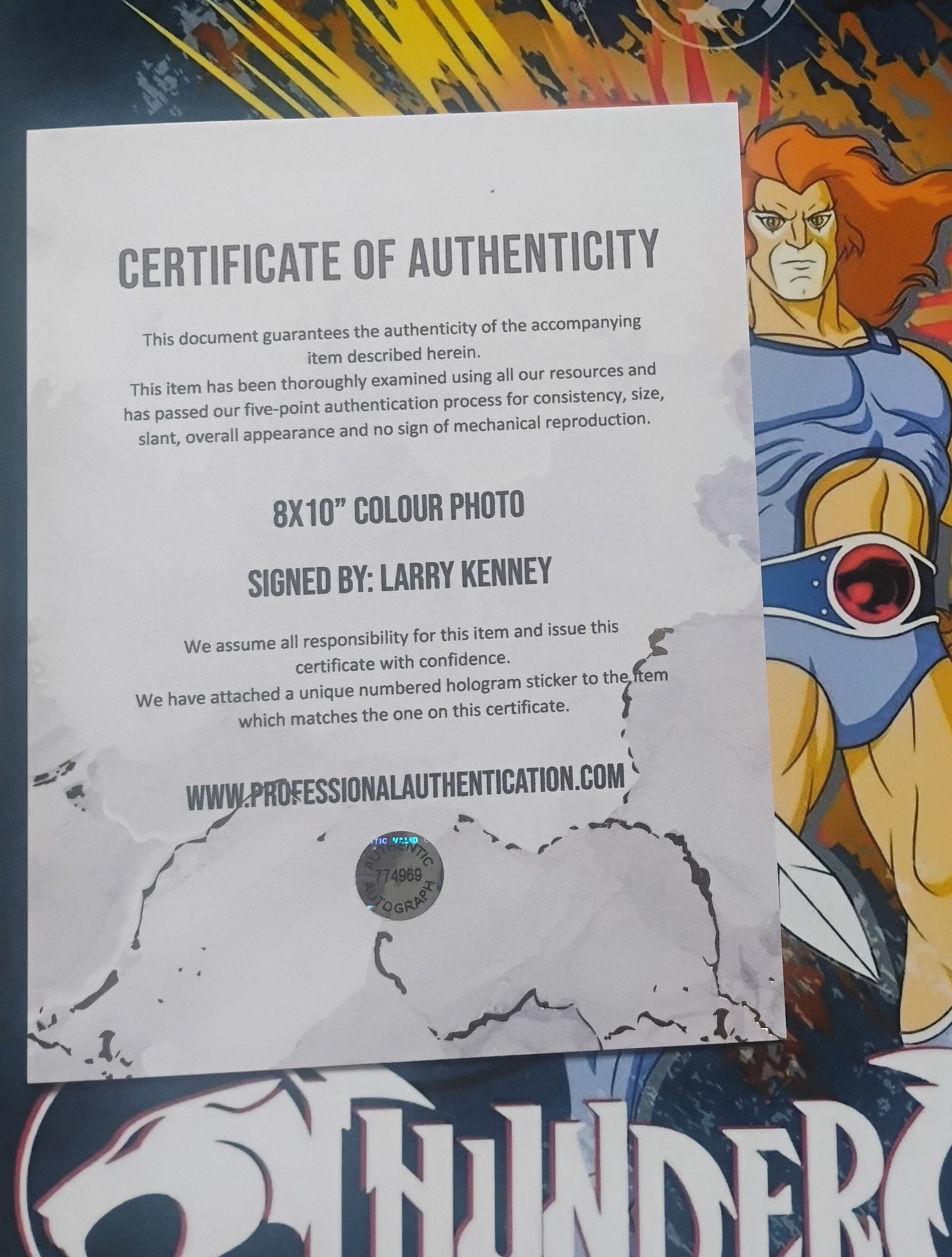 Larry Kenney Hand Signed Autograph 8x10 Photo COA Thundercats