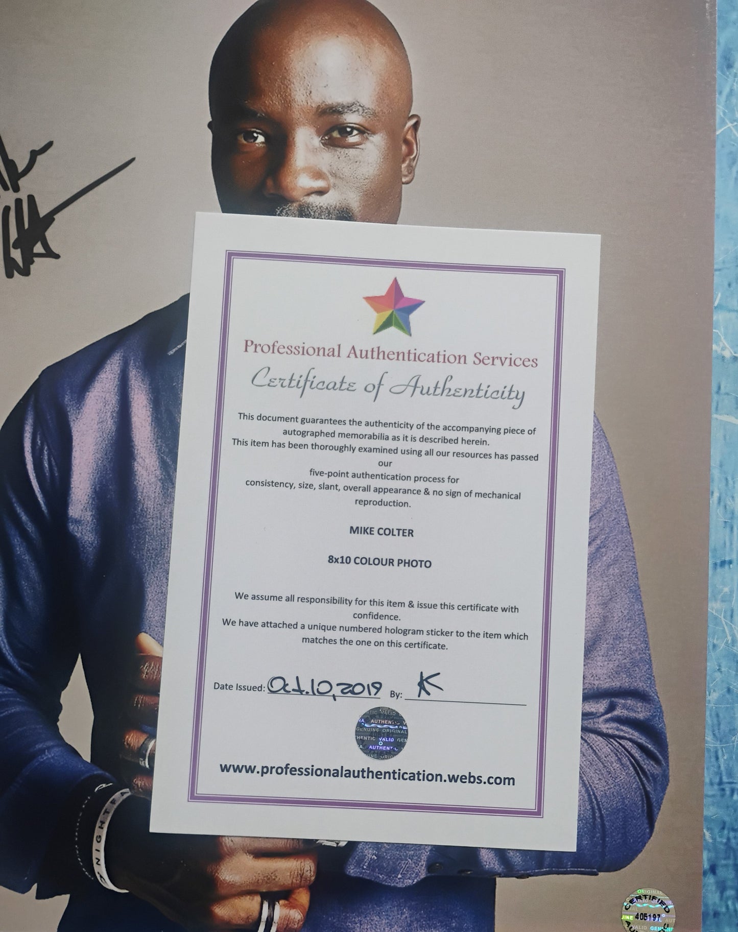 Mike Colter Hand Signed Autograph 8x10 Photo COA