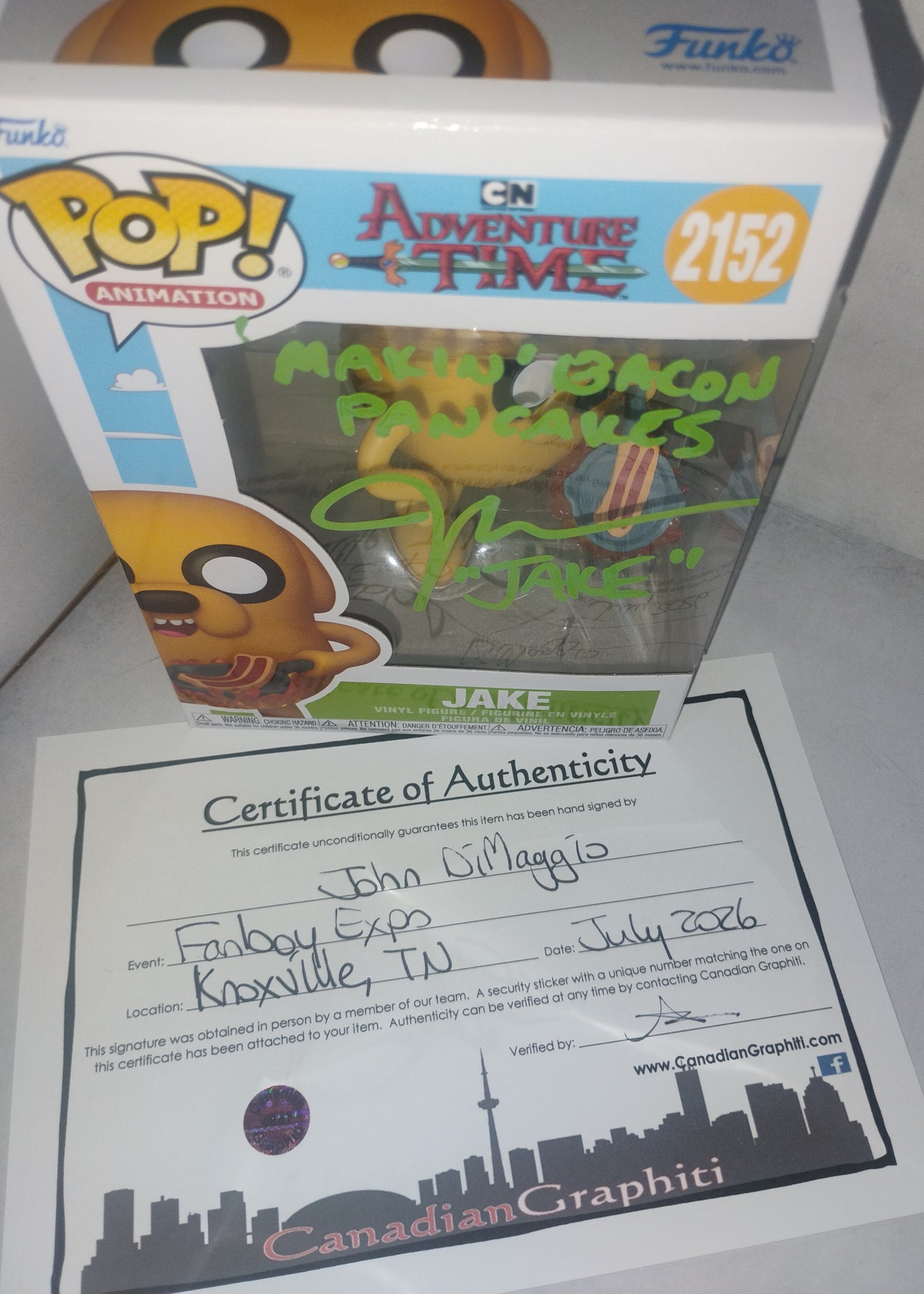 John DiMaggio Hand Signed Autograph Funko Pop COA Adventure Time