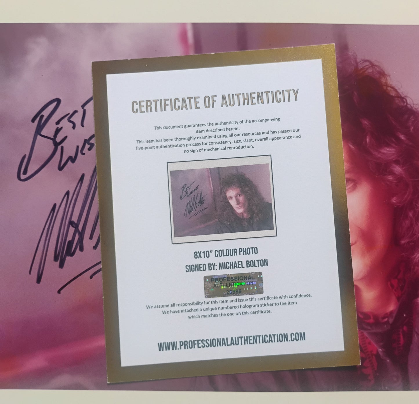 Michael Bolton Hand Signed Autograph 8x10 Photo COA