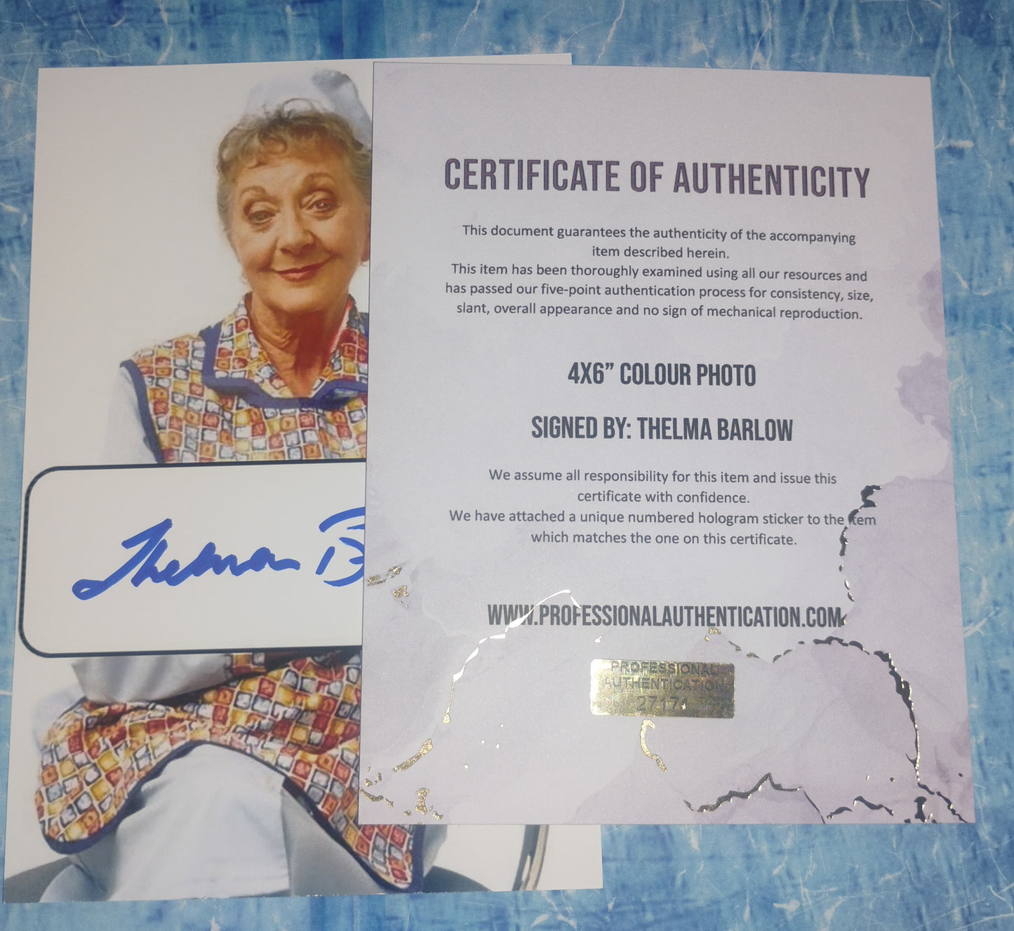 Thelma Barlow Hand Signed Autograph Photo COA Dinnerladies
