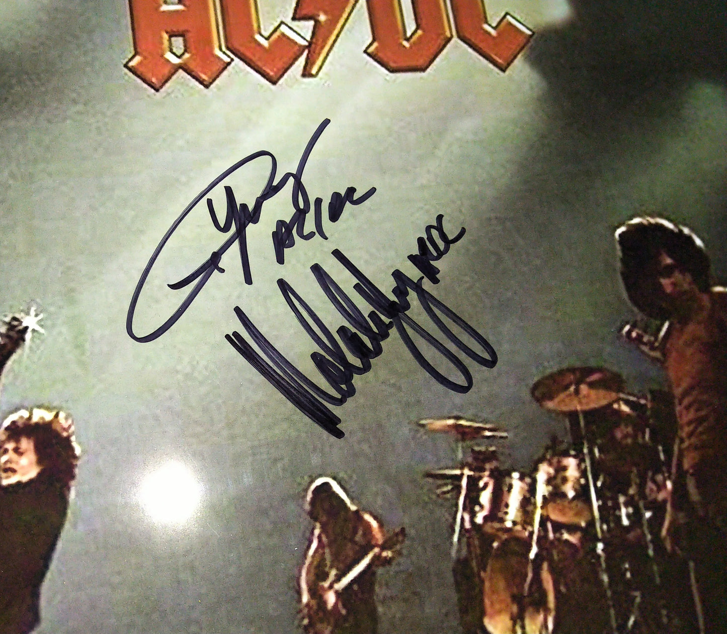 Angus Young & Malcolm Young AC/DC Hand Signed Autograph 12x12 Photo COA