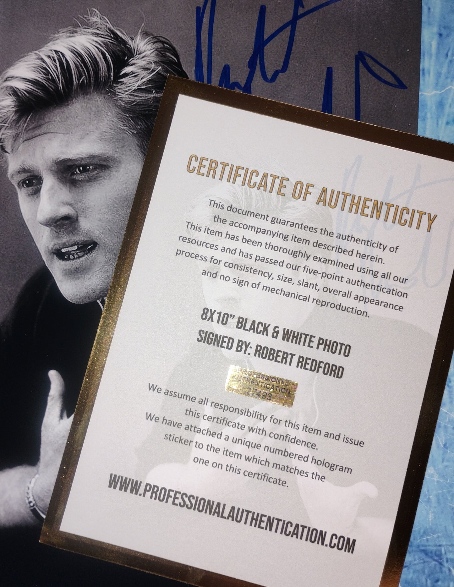 Robert Redford Hand Signed Autograph 8x10 Photo COA