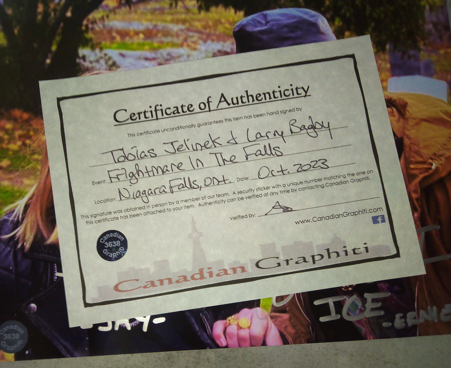 Tobias Jelinek & Larry Bagby Hand Signed Autograph 8x10 Photo COA Hocus Pocus