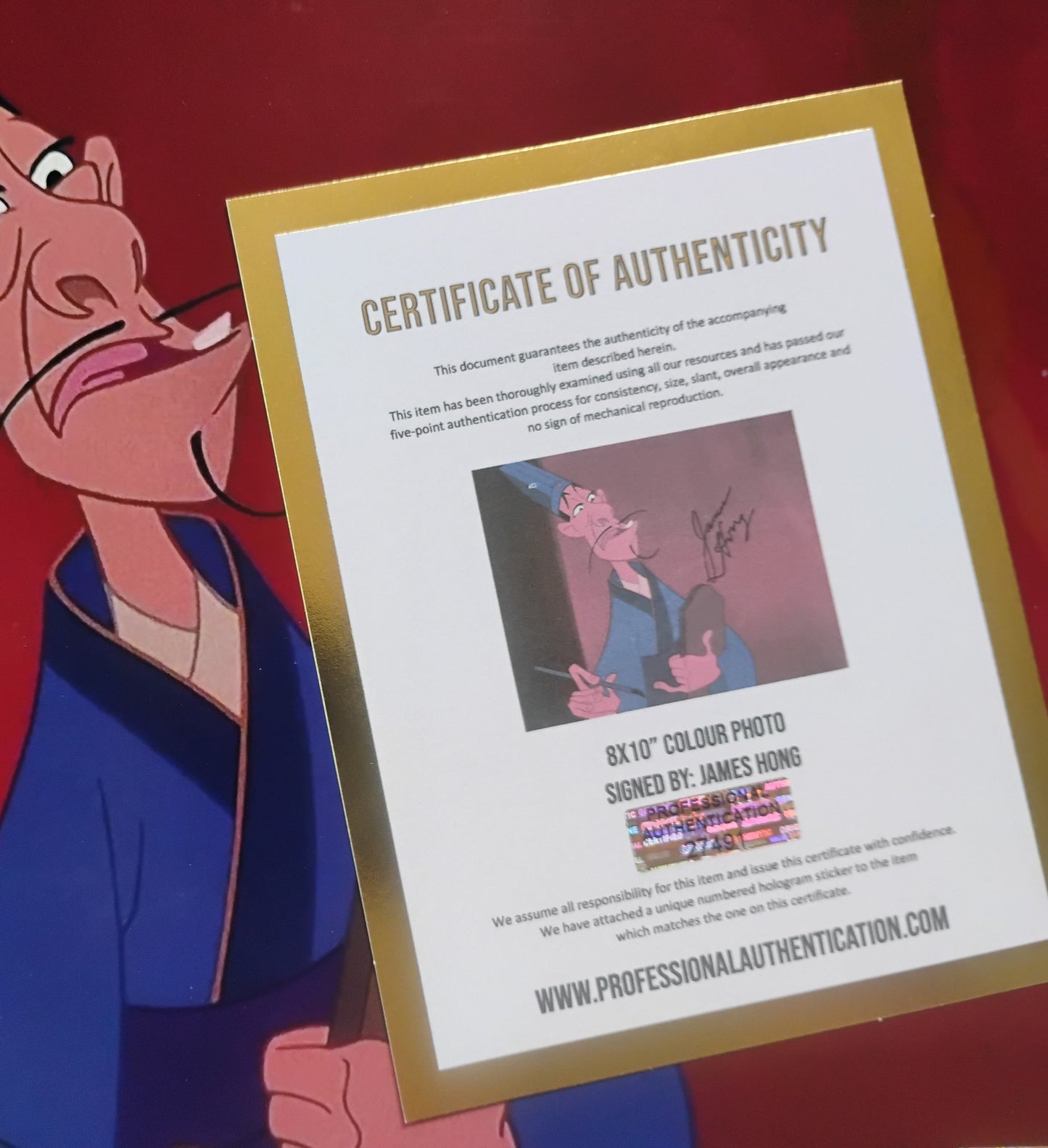 James Hong Hand Signed Autograph 8x10 Photo COA Mulan