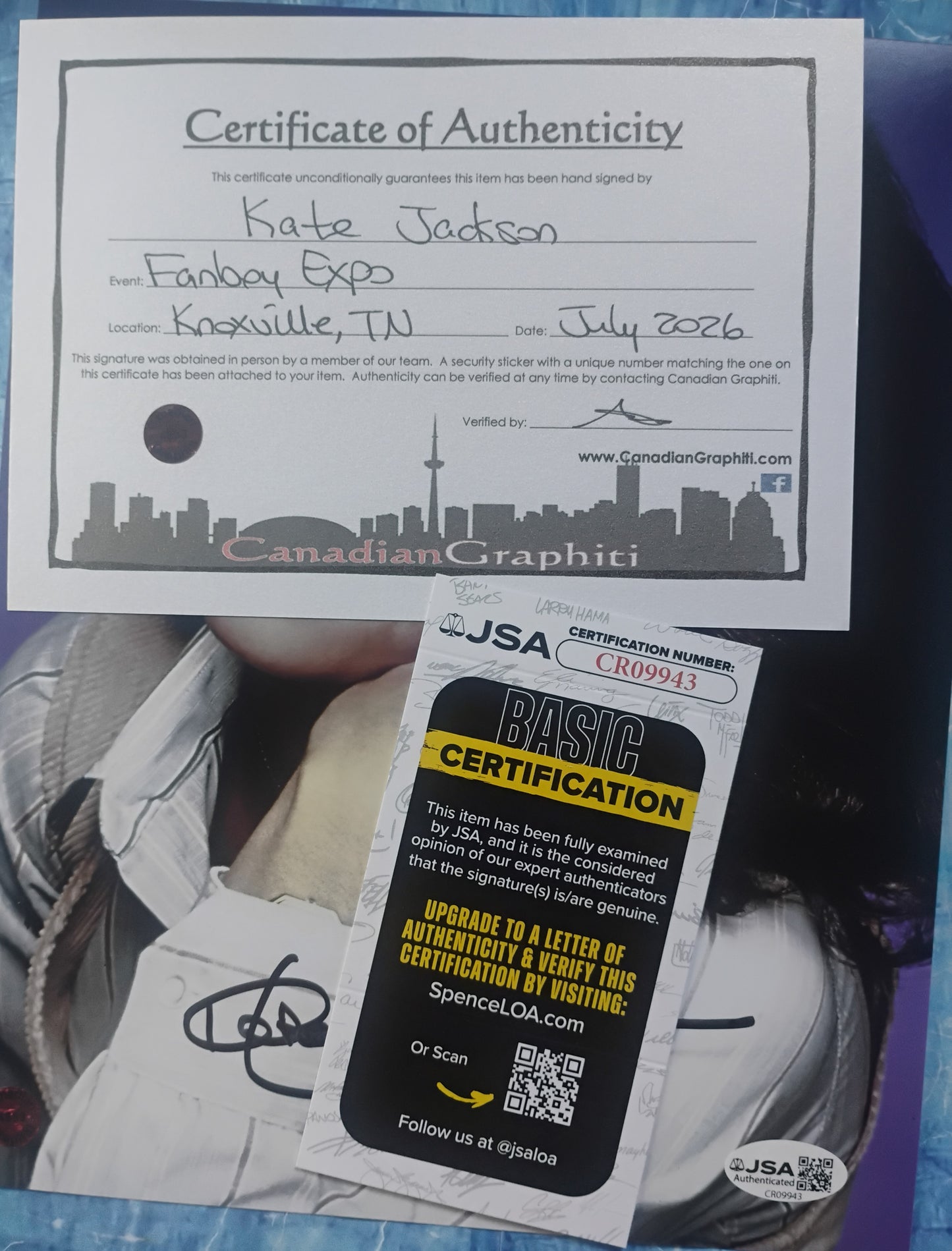 Kate Jackson Hand Signed Autograph 8x10 Photo JSA COA Charlie's Angels
