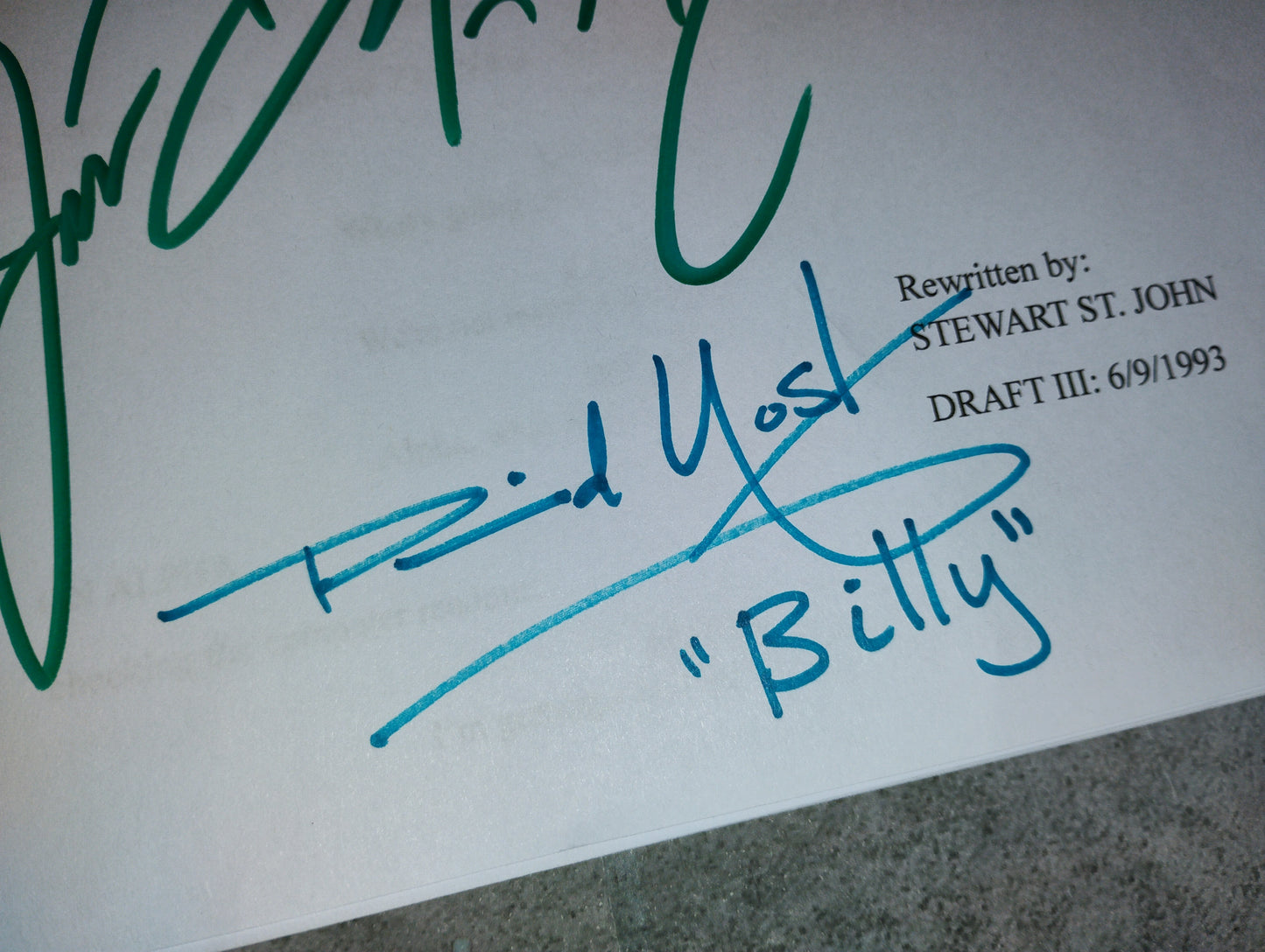 Mighty Morphin Power Rangers 4x Cast Hand Signed Script COA