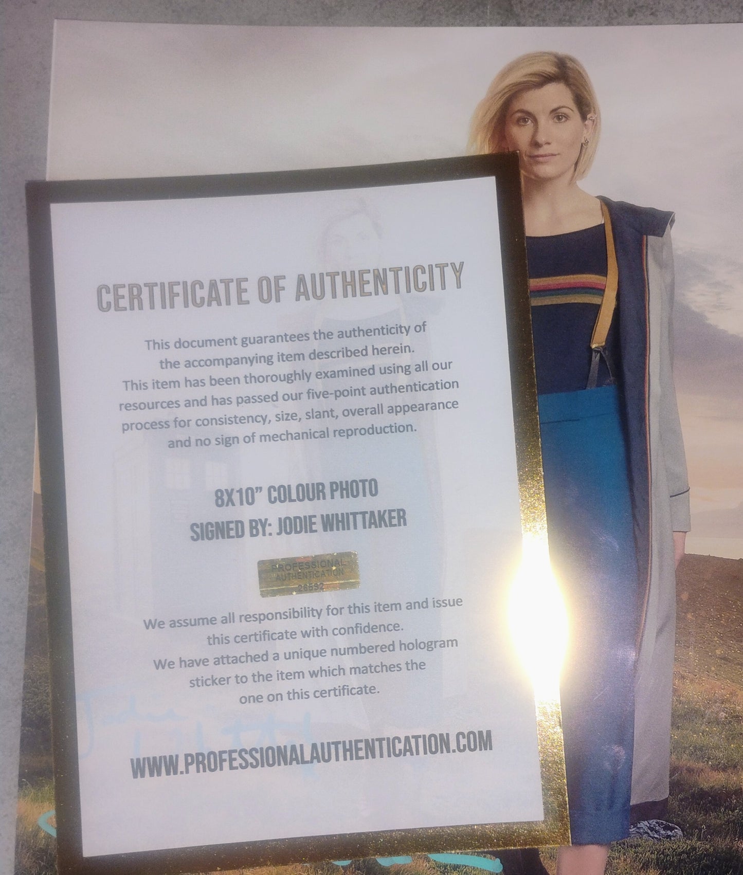 Jodie Whittaker Hand Signed Autograph 8x10 Photo COA Doctor Who