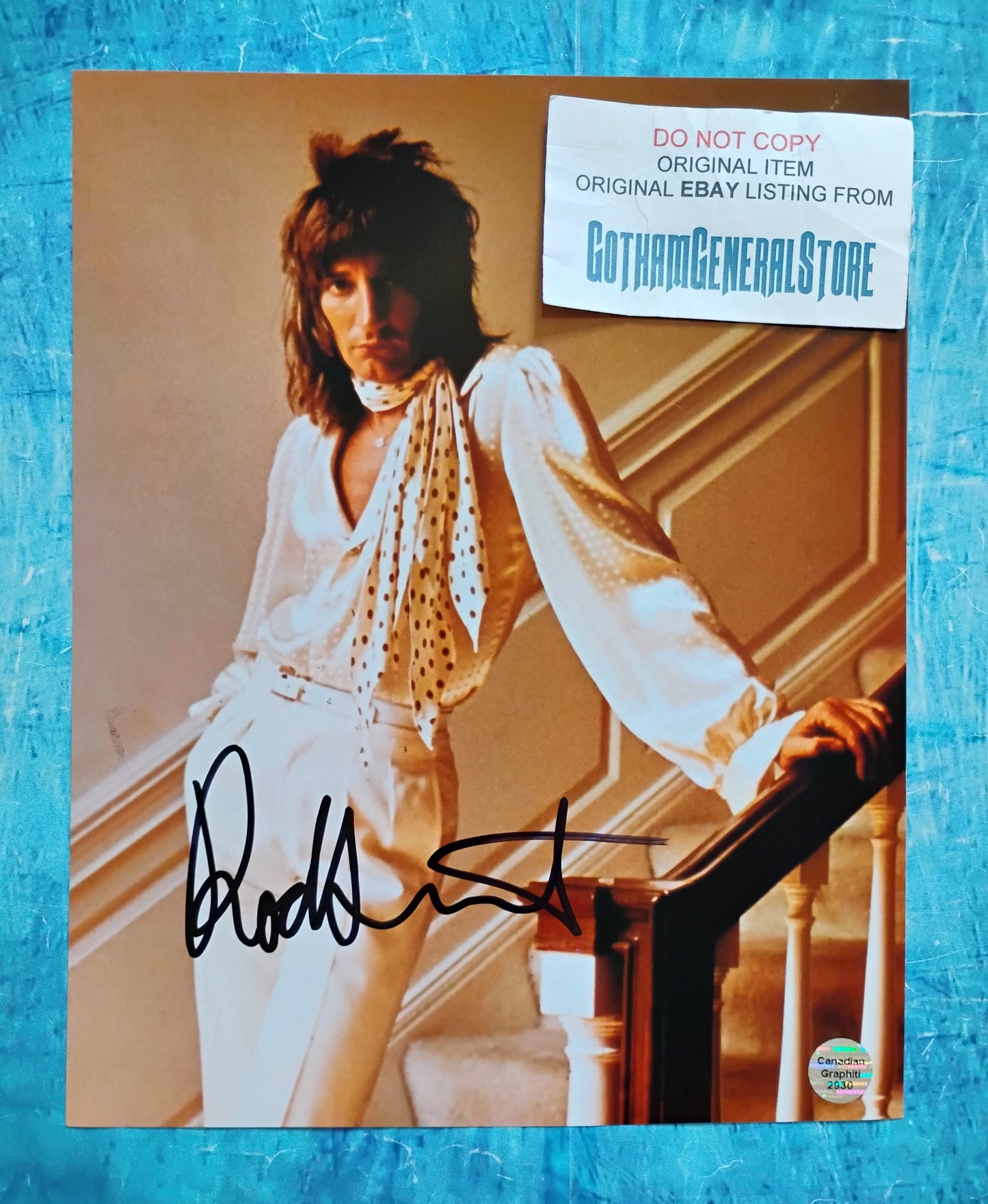 Rod Stewart Hand Signed Autograph 8x10 Photo COA
