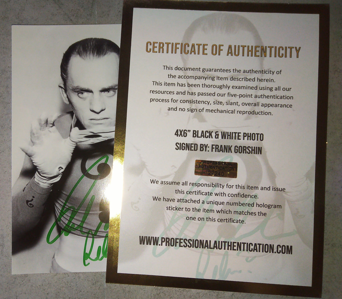 Frank Gorshin Hand Signed Autograph Photo COA Batman