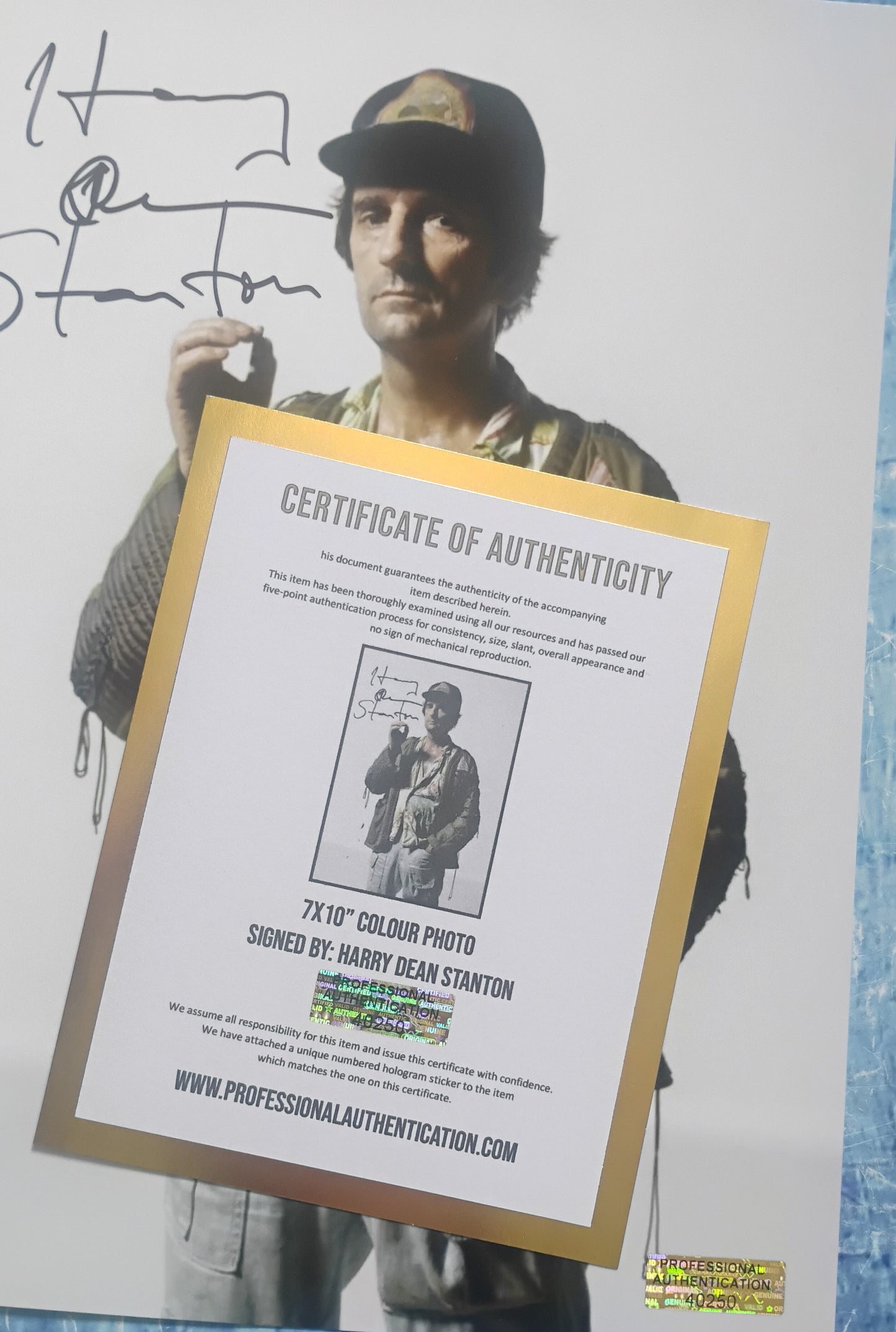 Harry Dean Stanton Hand Signed Autograph Photo COA Alien