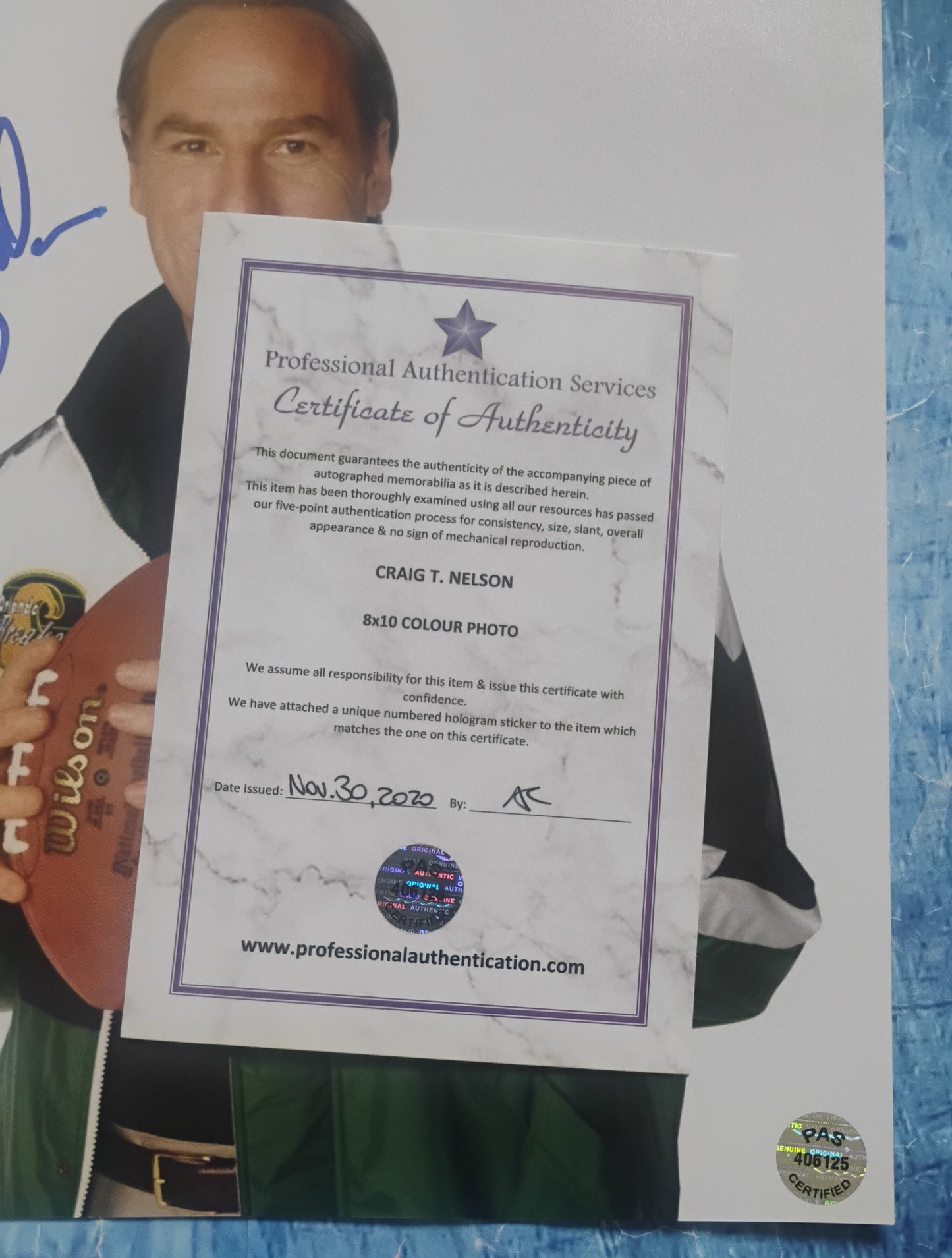 Craig T Nelson Hand Signed Autograph 8x10 Photo COA Coach