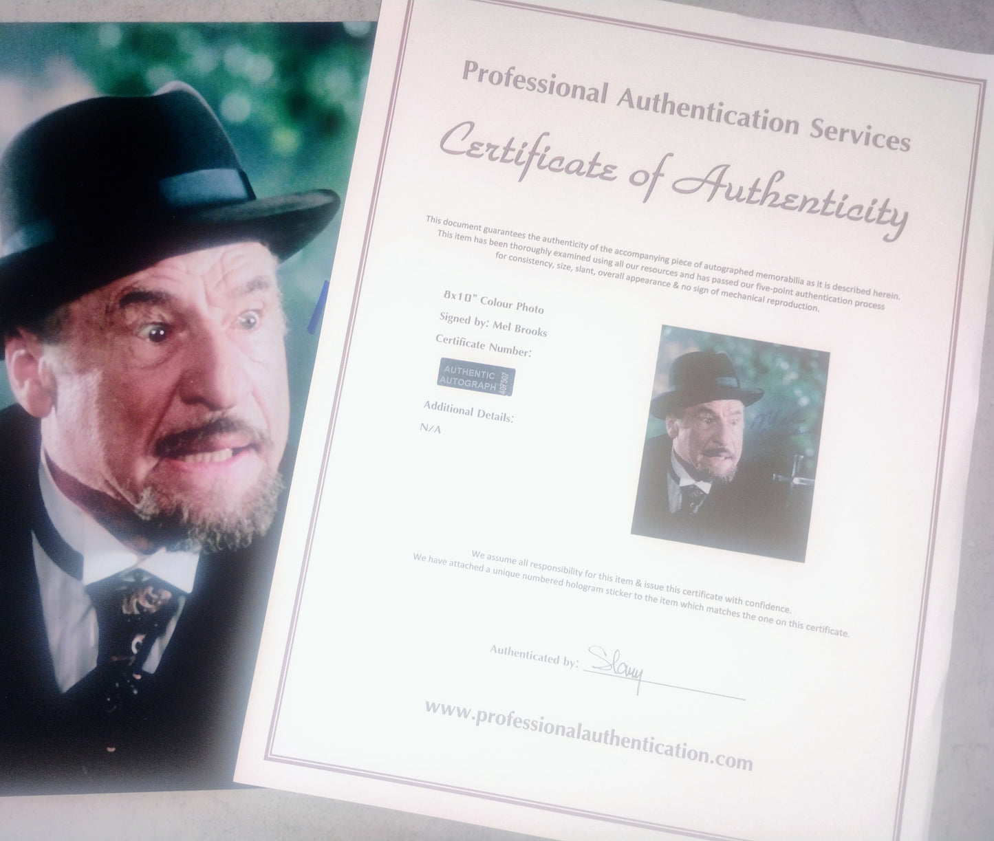 Mel Brooks Hand Signed Autograph 8x10 Photo COA