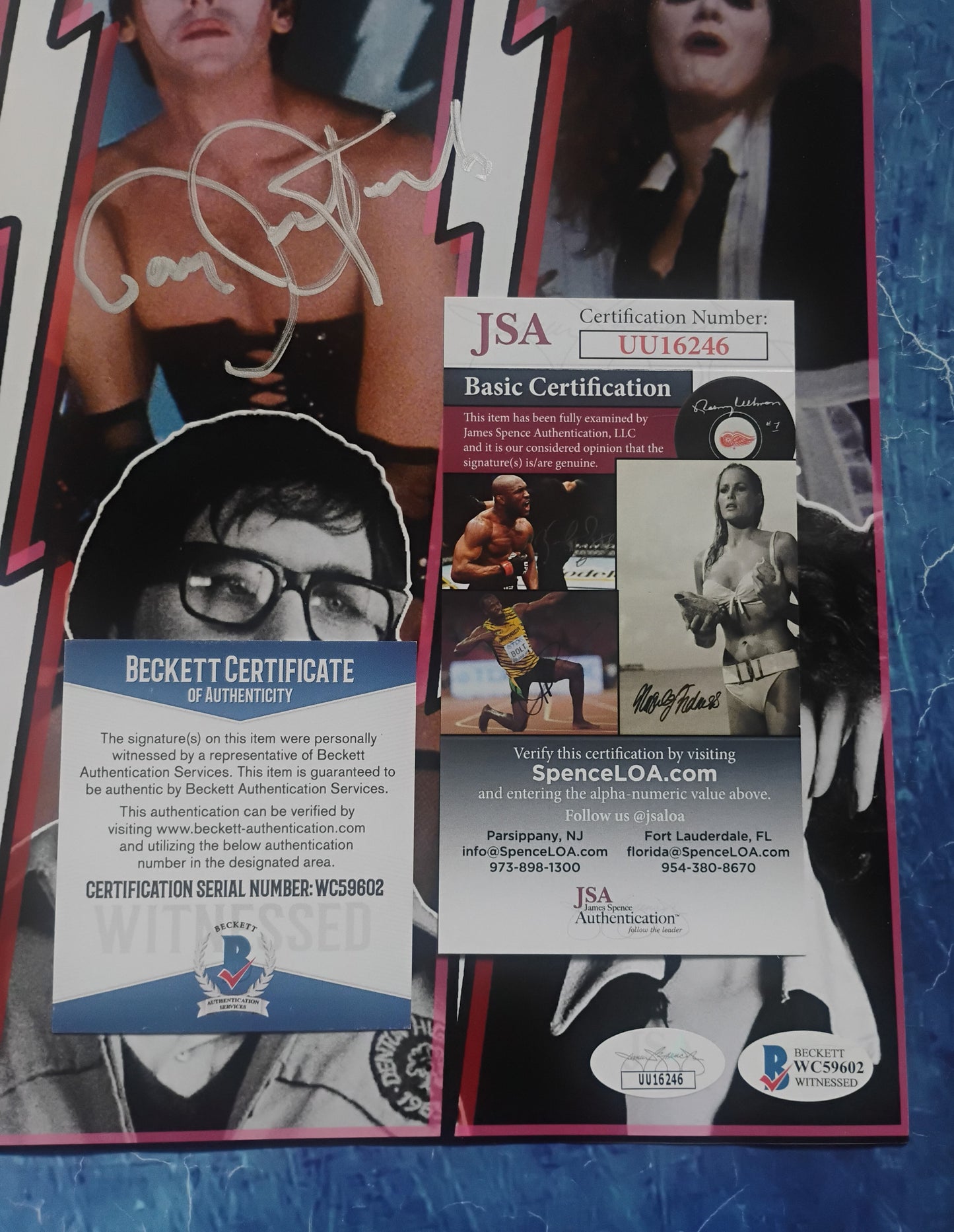 Rocky Horror Picture Show Cast Signed 11x17 Photo BAS JSA COA Tim Curry, Nell Campbell, Patricia Quinn & Barry Bostwick