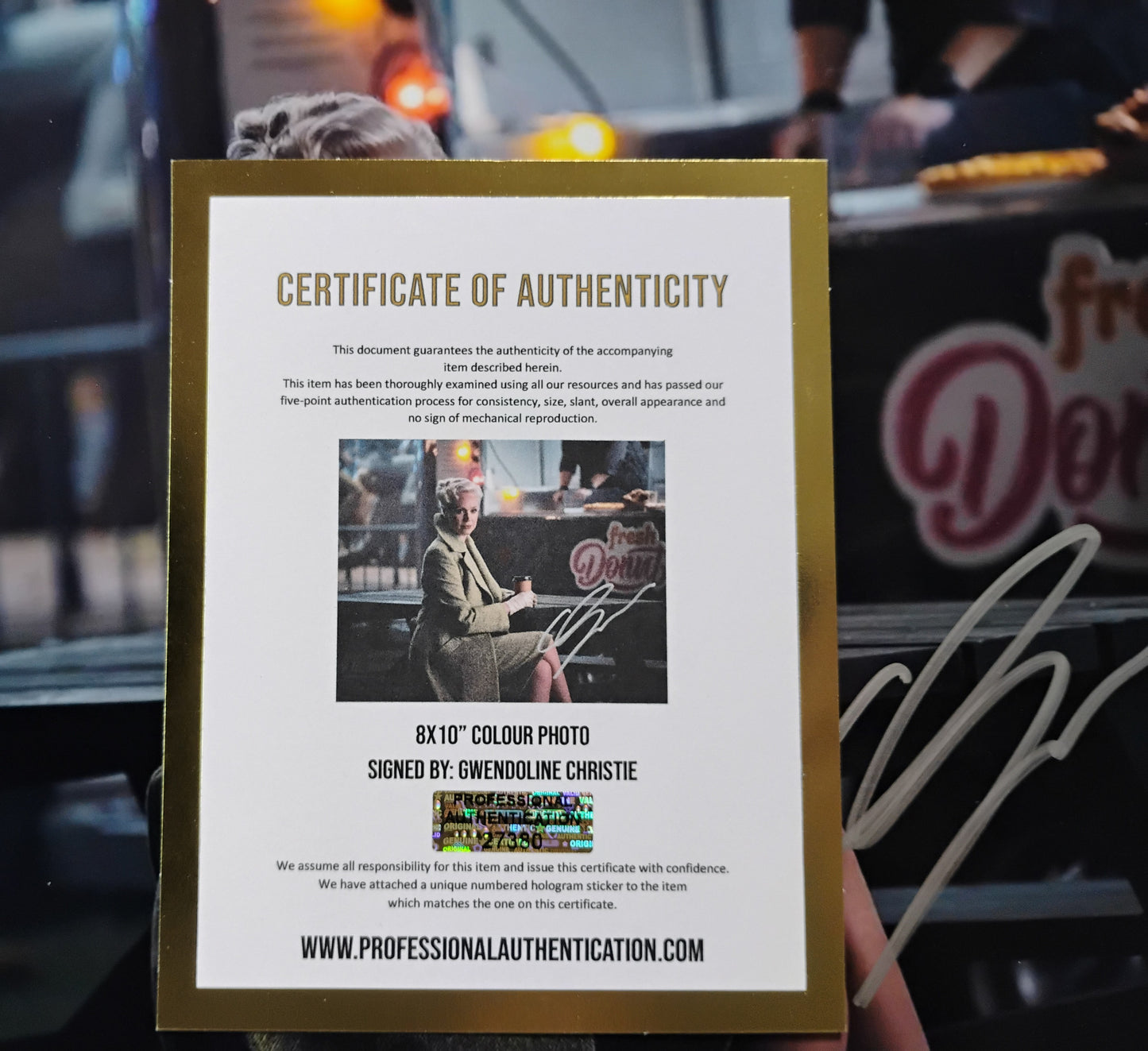 Gwendoline Christie Hand Signed Autograph 8x10 Photo COA Wednesday