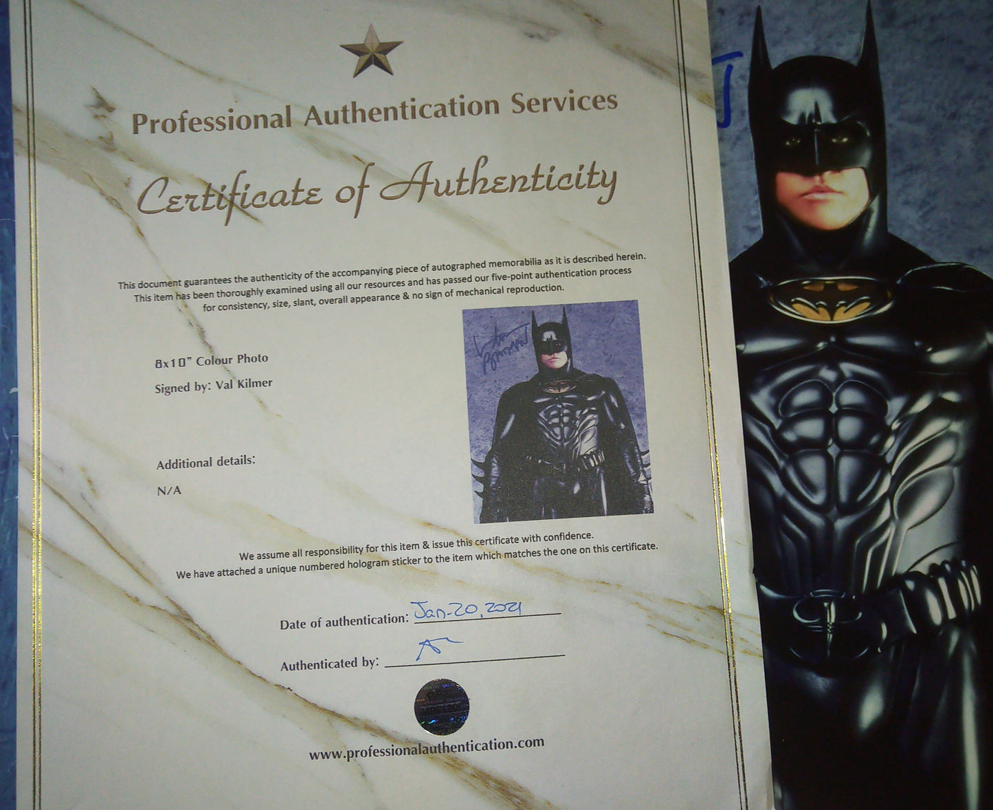 Val Kilmer Hand Signed Autograph 8x10 Photo COA Batman