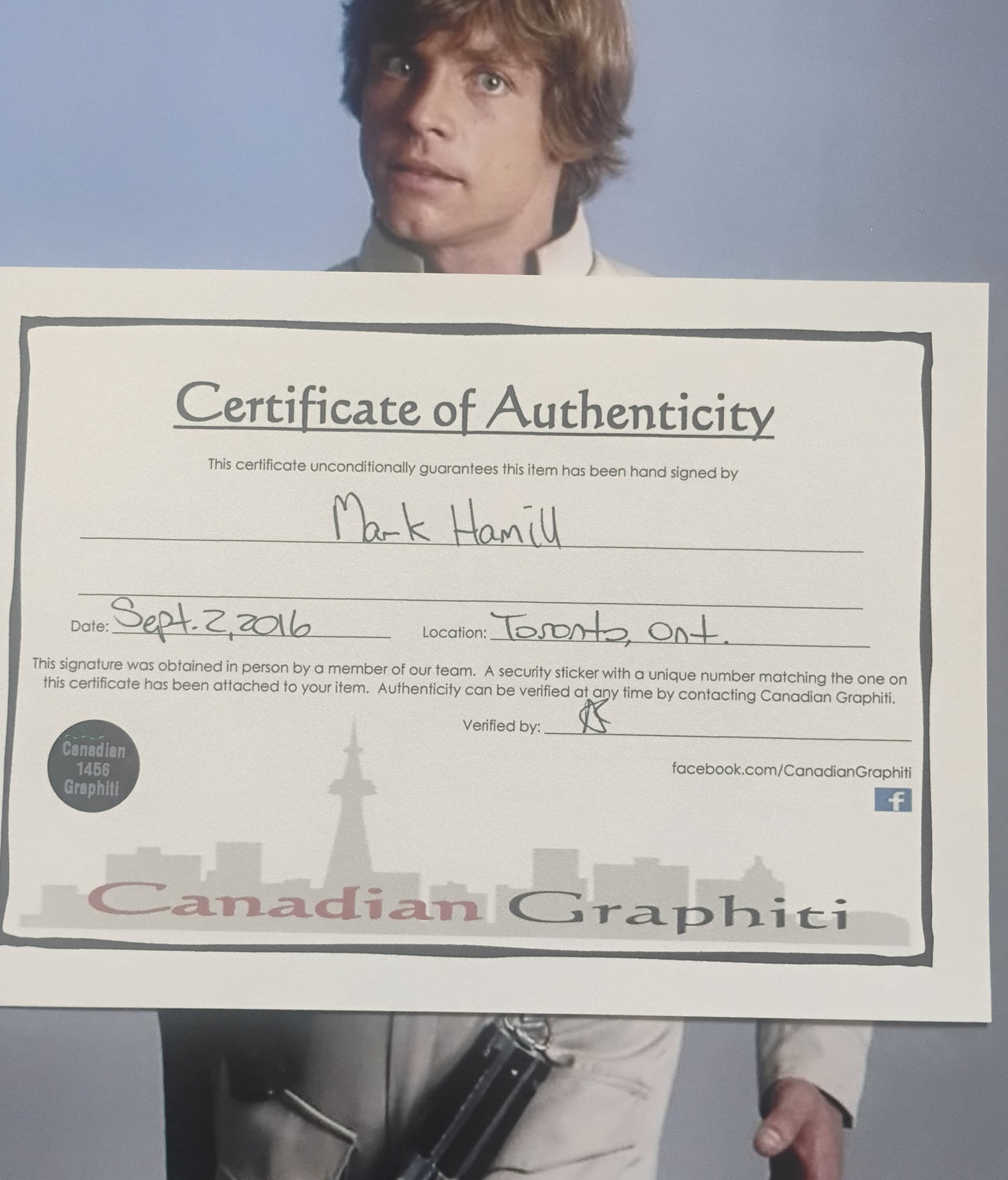 Mark Hamill Hand Signed Autograph 8x10 Photo COA Star Wars