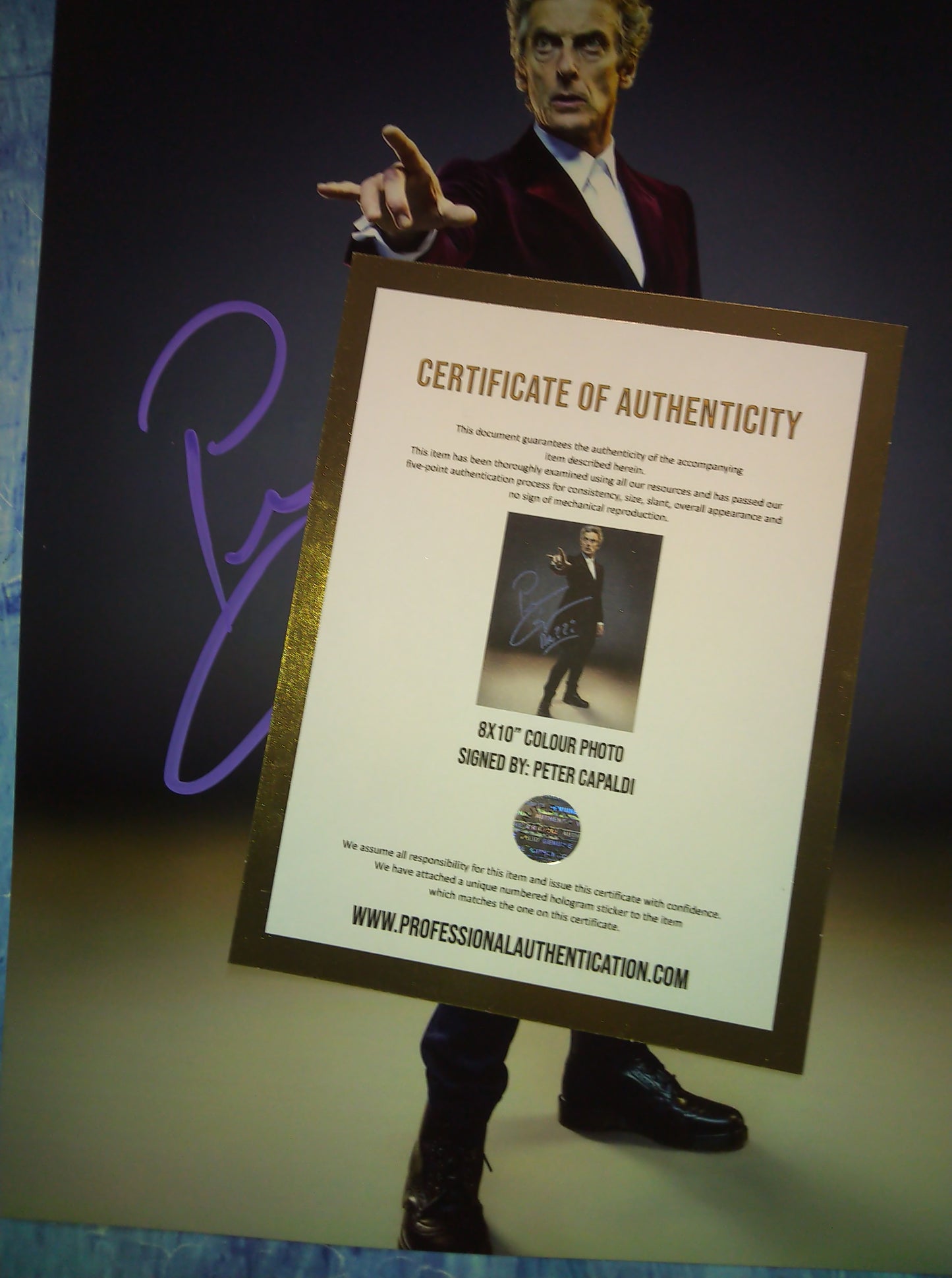 Peter Capaldi Hand Signed Autograph 8x10 Photo COA