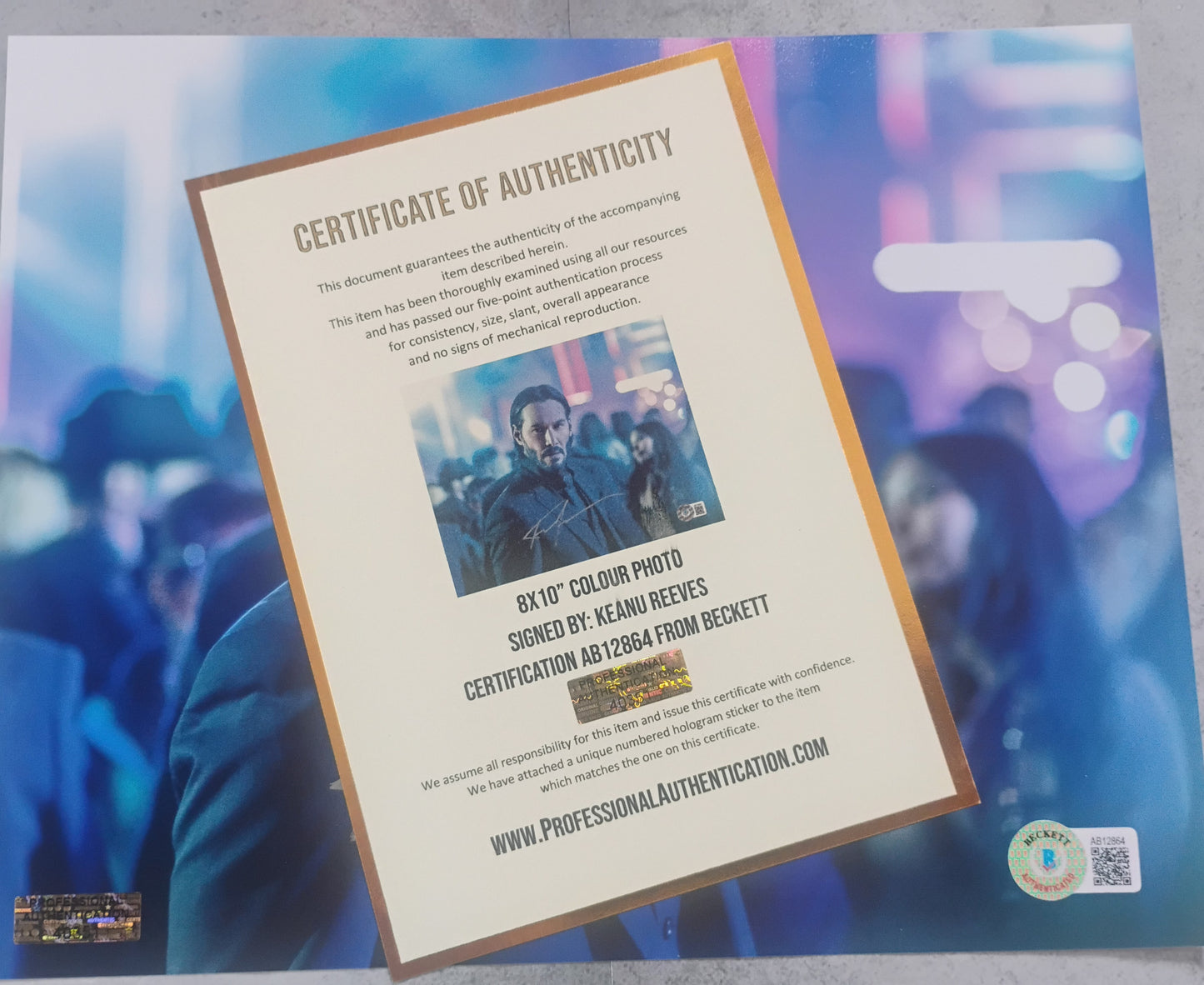 Keanu Reeves Hand Signed Autograph 8x10 Photo BAS COA John Wick