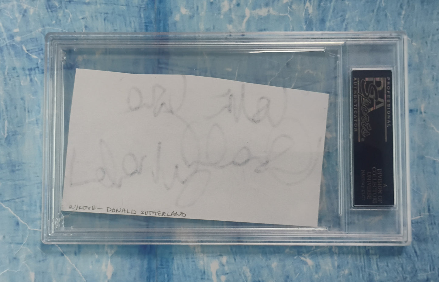 Donald Sutherland Hand Signed Autograph PSA COA