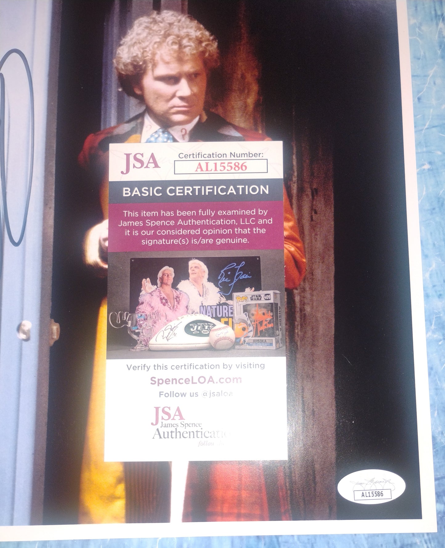 Colin Baker Hand Signed Autograph 8x10 Photo JSA COA Doctor Who