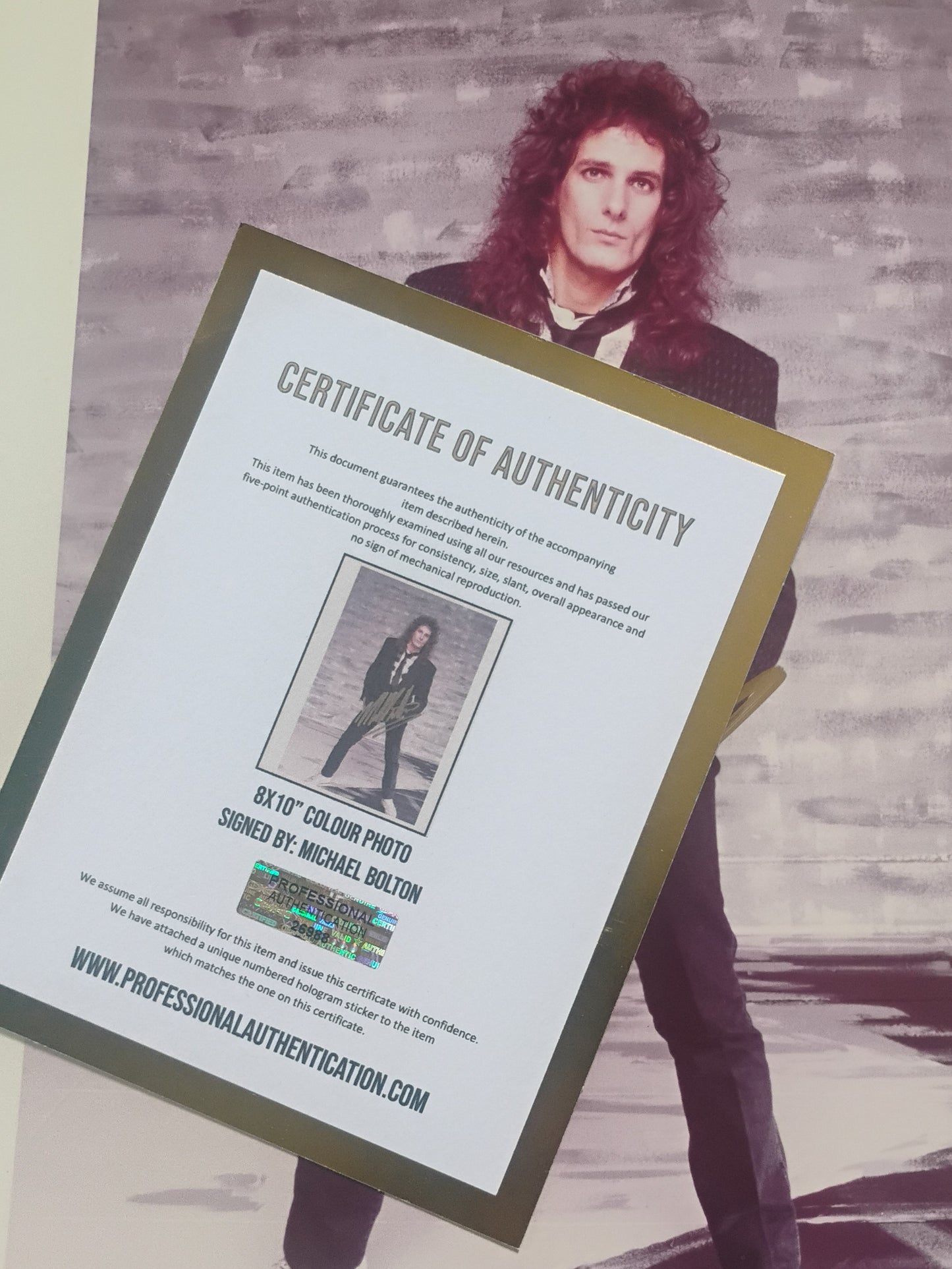 Michael Bolton Hand Signed Autograph 8x10 Photo COA