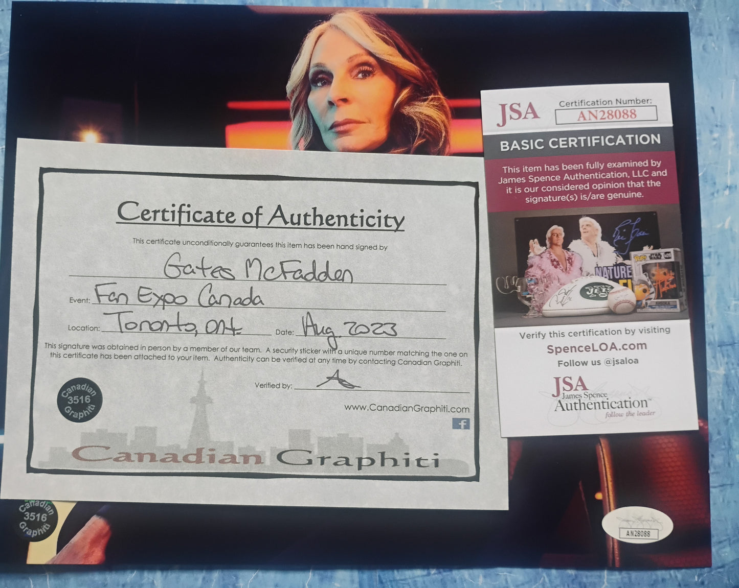 Gates McFadden Hand Signed Autograph 8x10 Photo JSA COA Star Trek