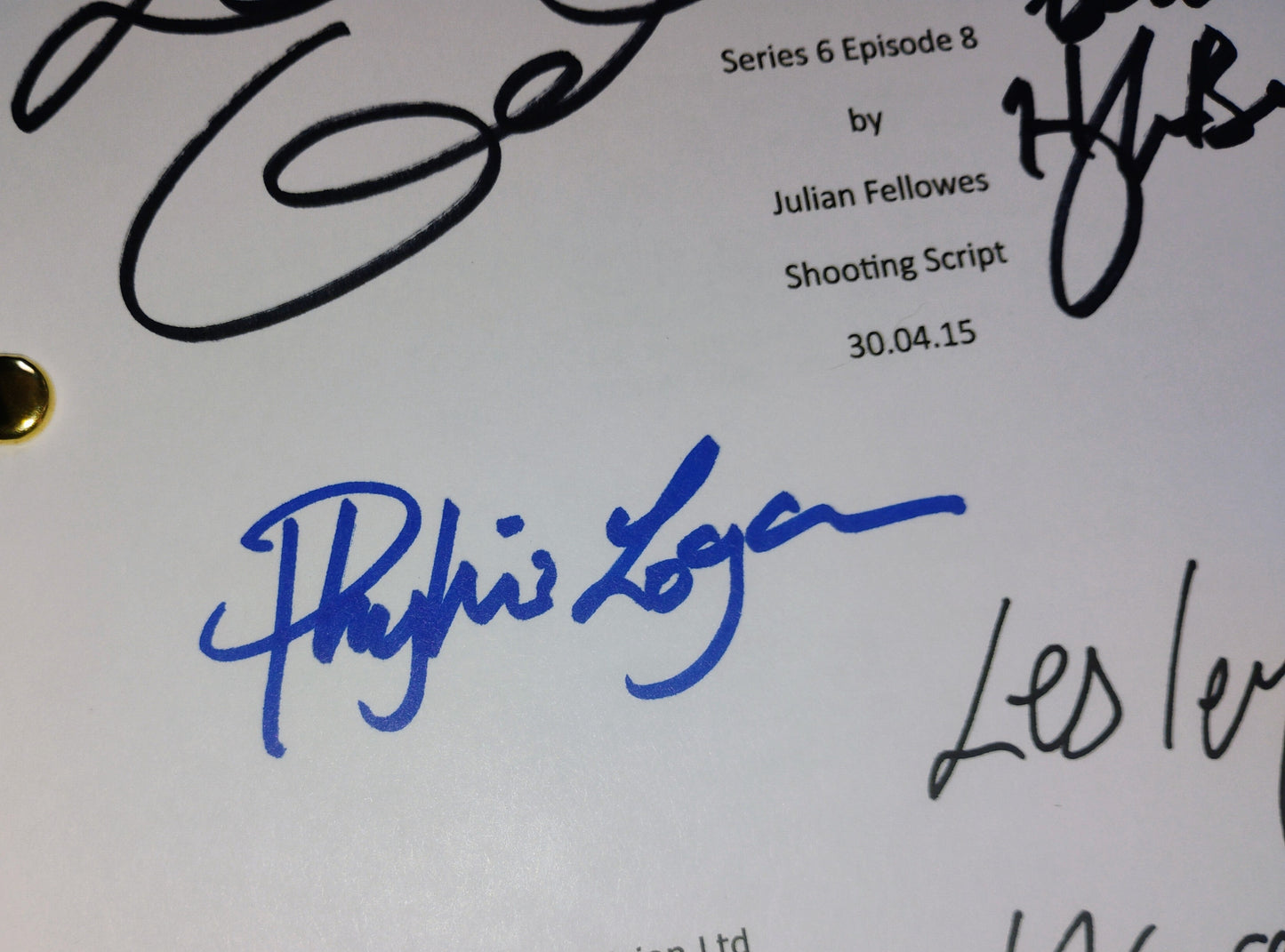 Downton Abbey 4x Cast Hand Signed Autograph Script COA