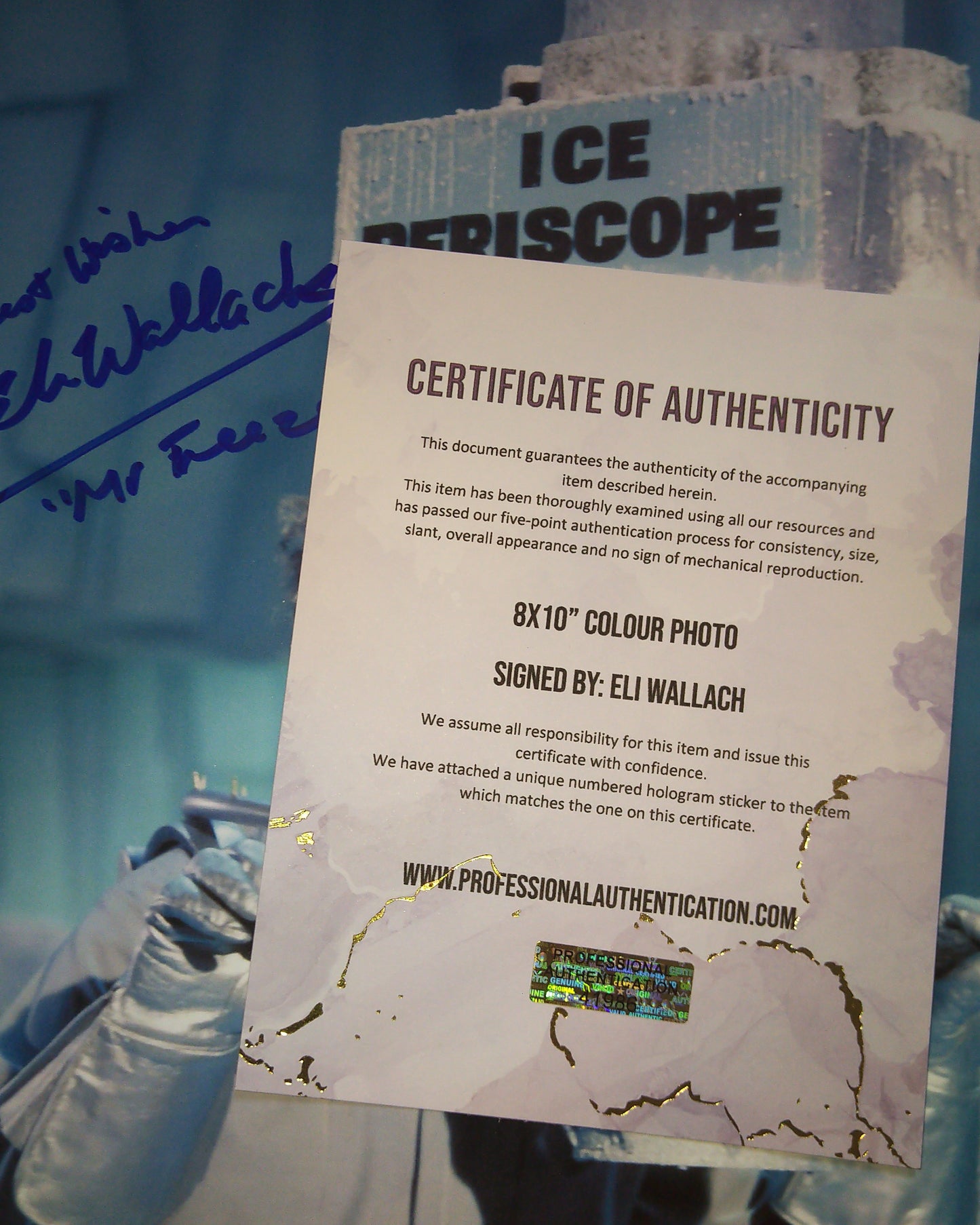 Eli Wallace Hand Signed Autograph 8x10 Photo COA Batman Mr Freeze