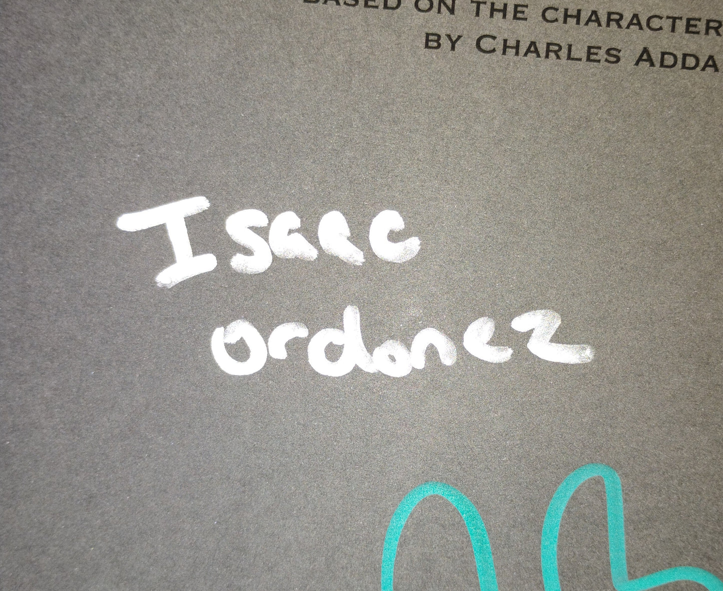 Tim Burton & Isaac Ordonez Hand Signed Autograph Wednesday Script COA