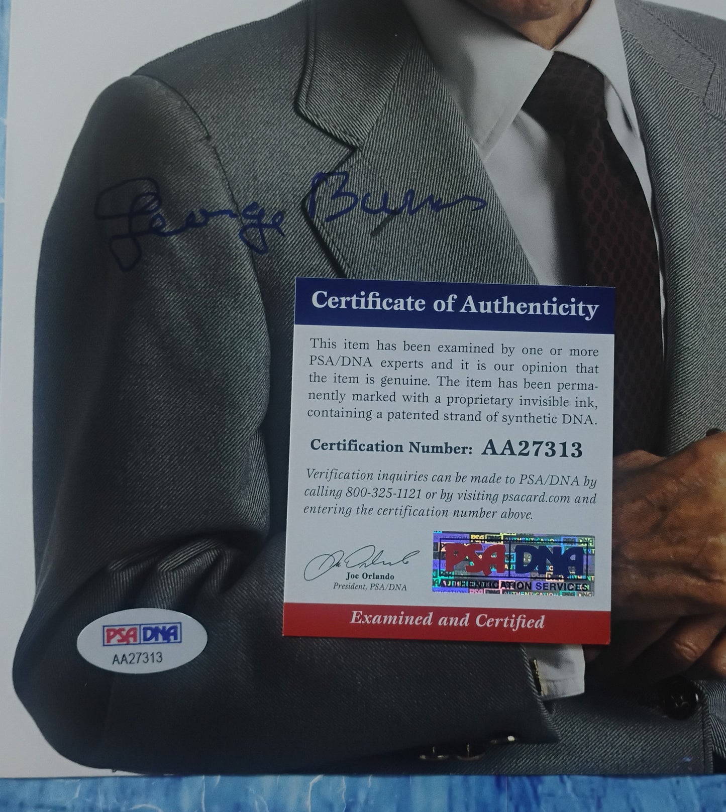 George Burns Hand Signed Autograph 8x10 Photo PSA COA