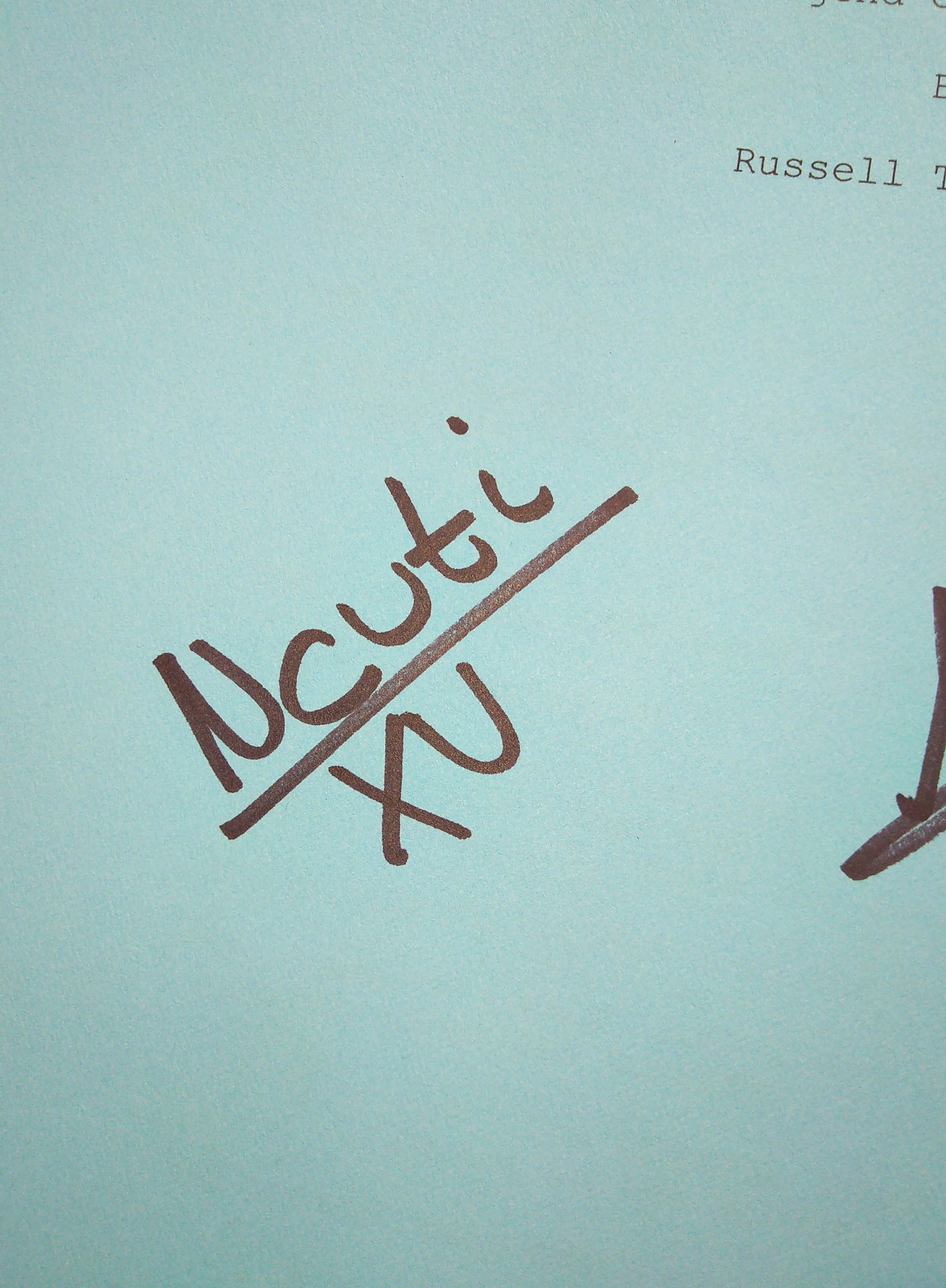 Millie Gibson & Ncuti Gatwa Hand Signed Autograph Doctor Who Script COA