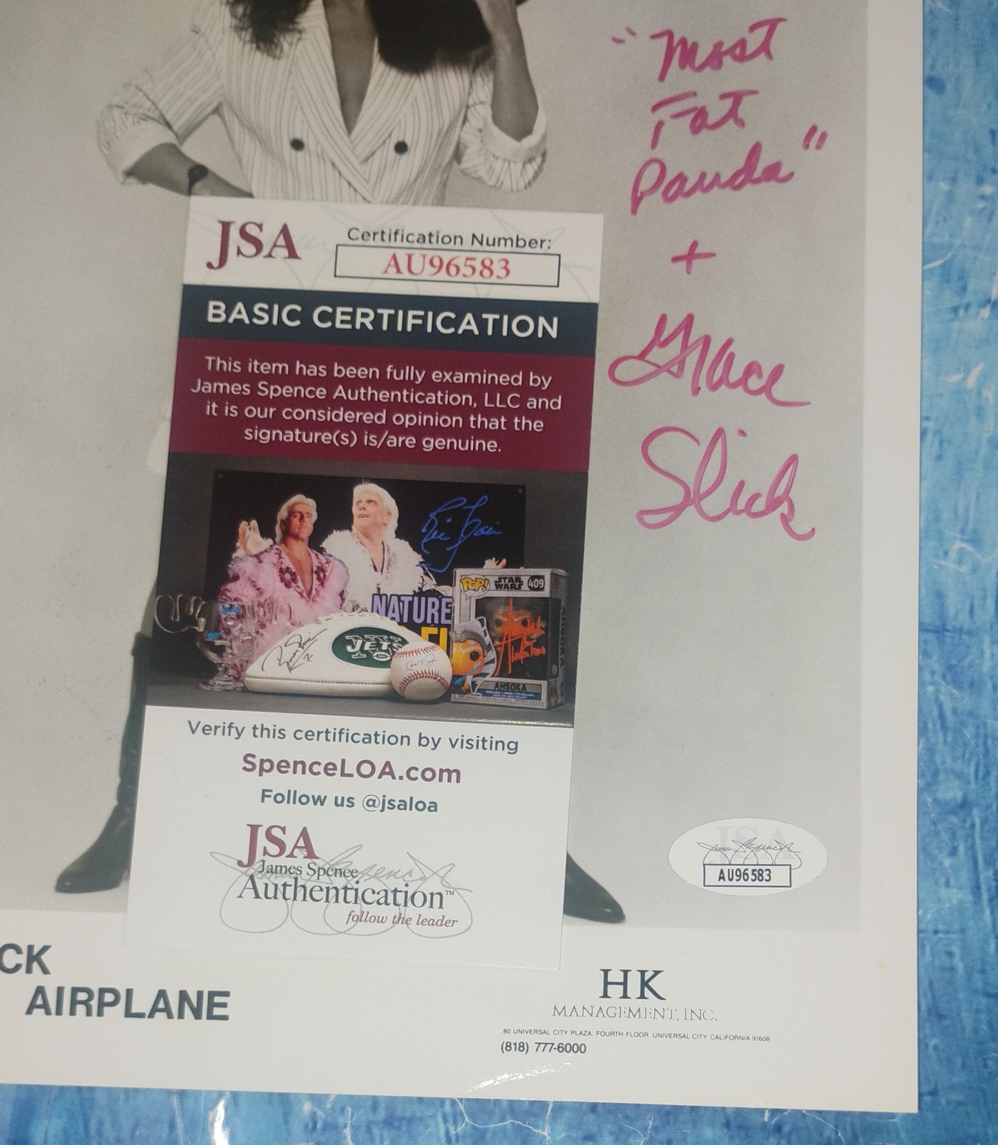 Grace Slick Hand Signed Autograph 8x10 Photo JSA COA