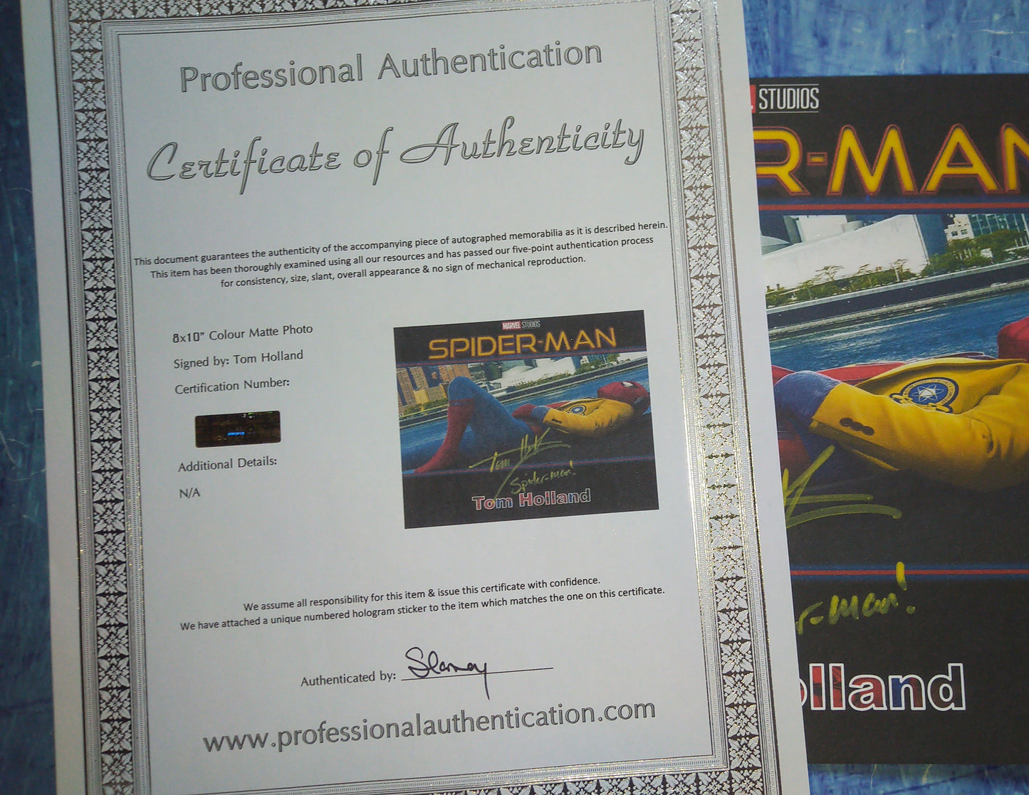 Tom Holland Hand Signed Autograph 8x10 Photo COA Spider-man