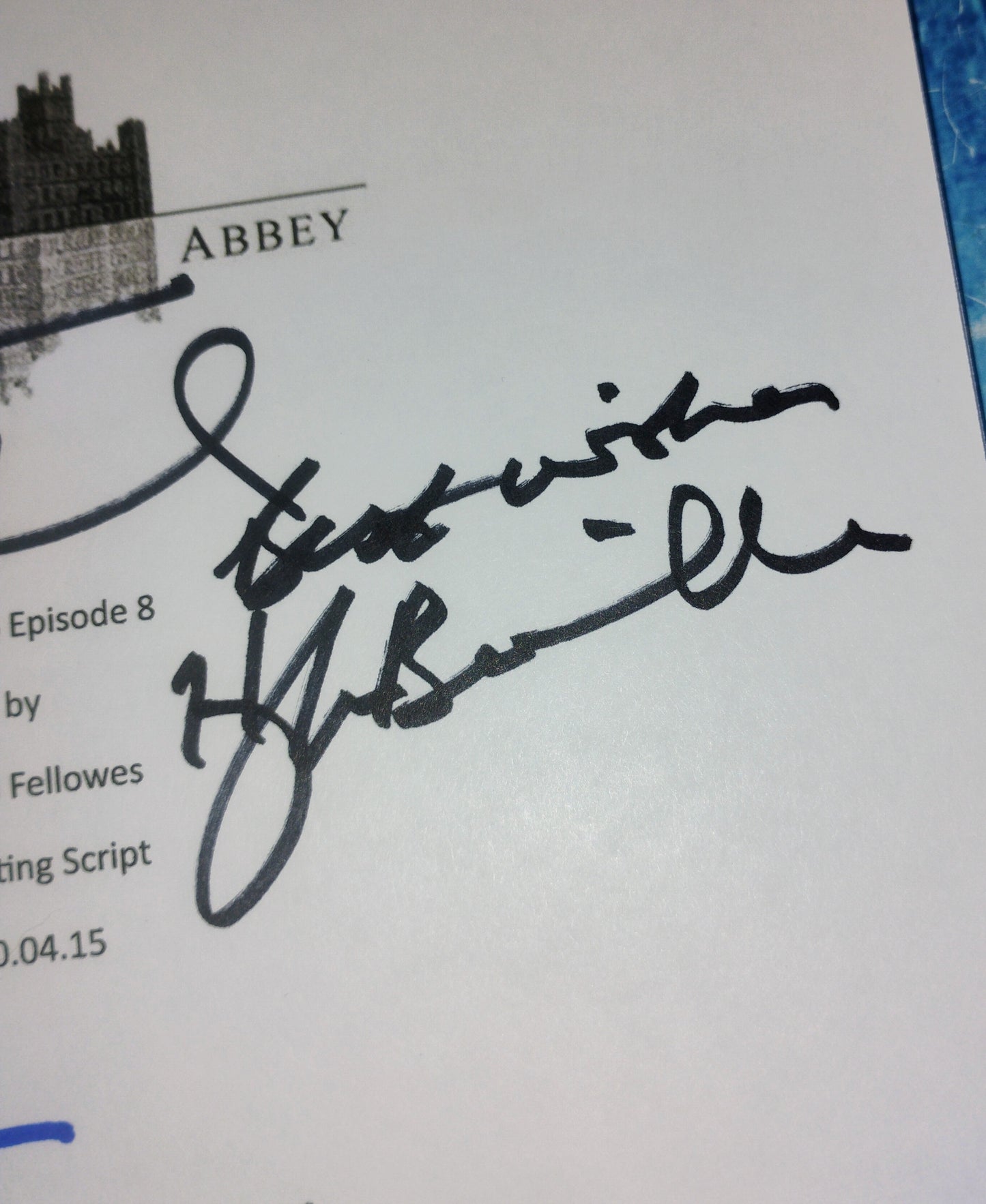 Downton Abbey 4x Cast Hand Signed Autograph Script COA
