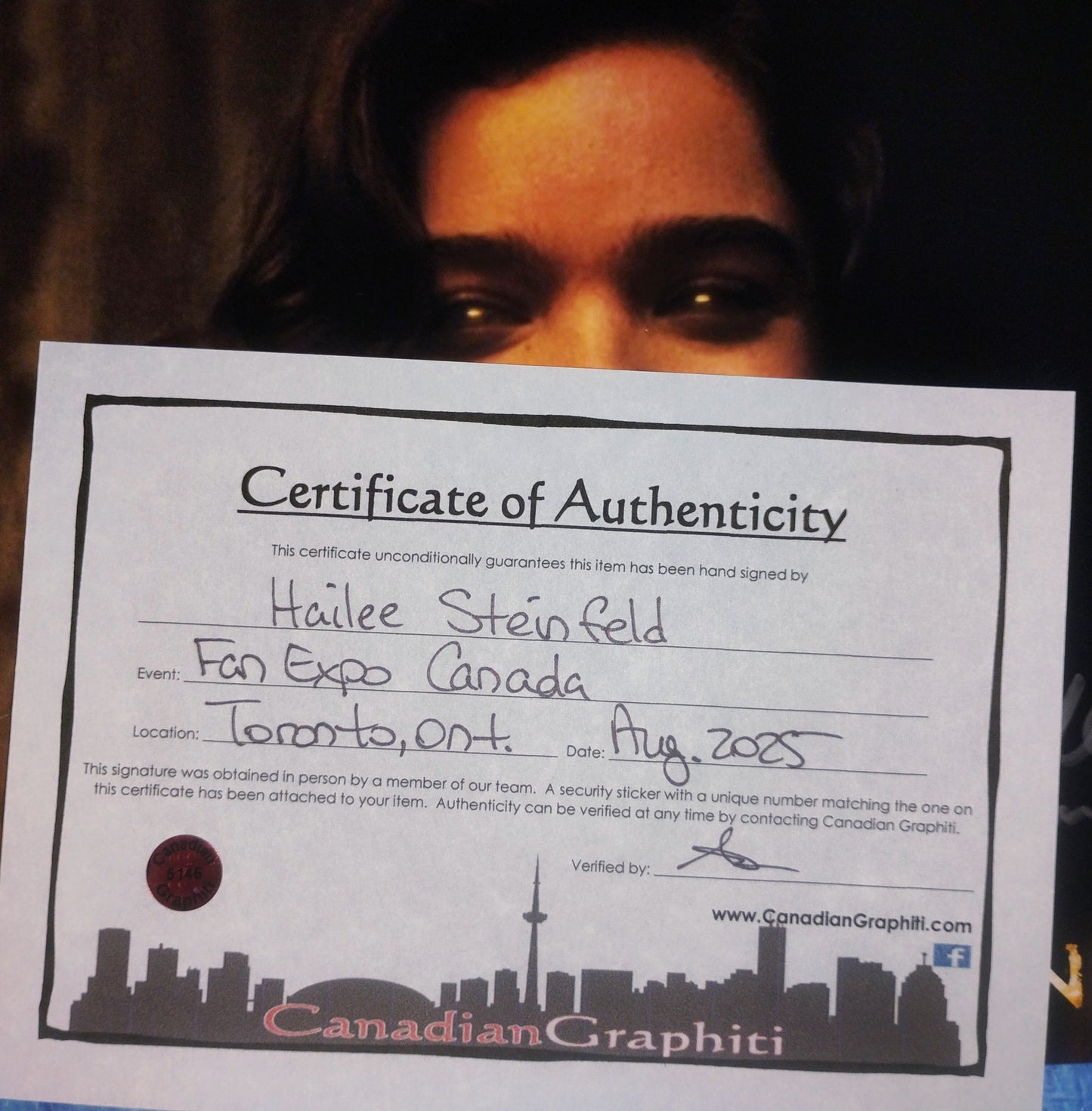 Hailee Steinfeld Hand Signed Autograph 8x10 Photo COA Sinners