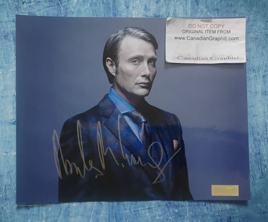 Mads Mikkelsen Hand Signed Autograph 8x10 Photo COA Hannibal