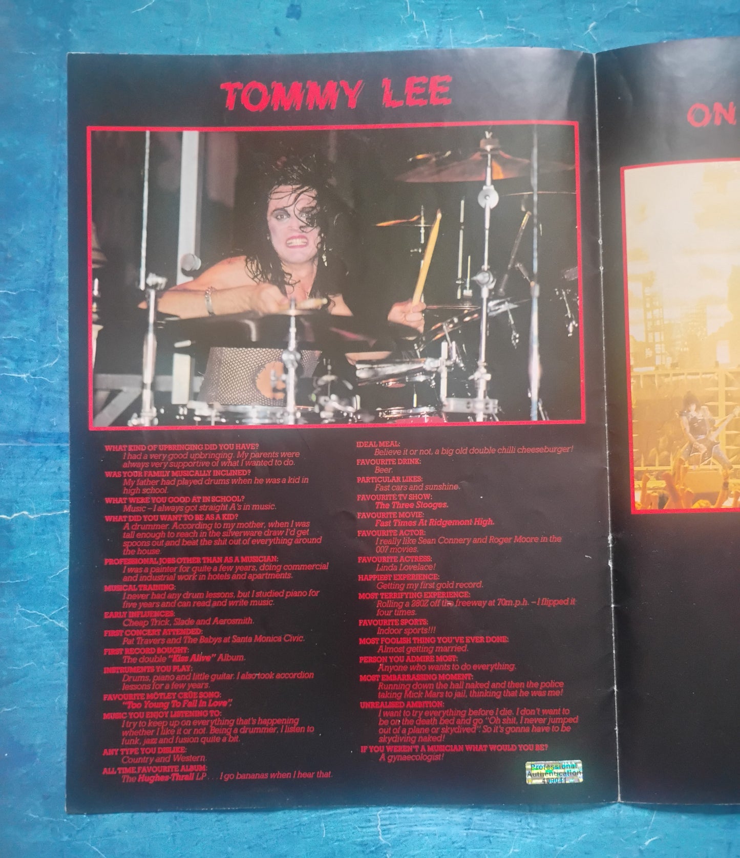 Mick Mars Hand Signed Autograph Poster JSA COA Motley Crue