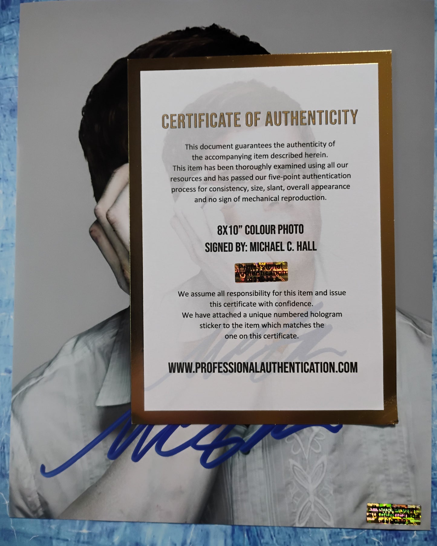 Michael C Hall Hand Signed Autograph 8x10 Photo COA Dexter