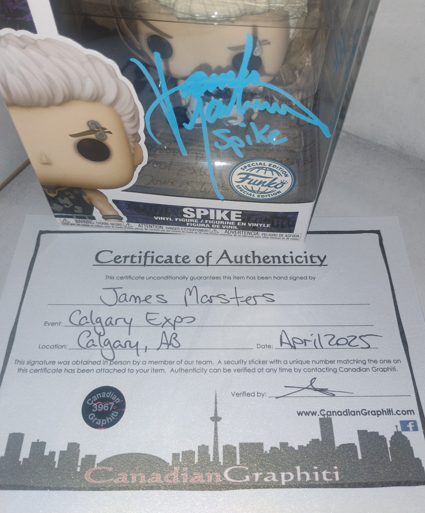 James Marsters Hand Signed Autograph Spike Funko Pop COA