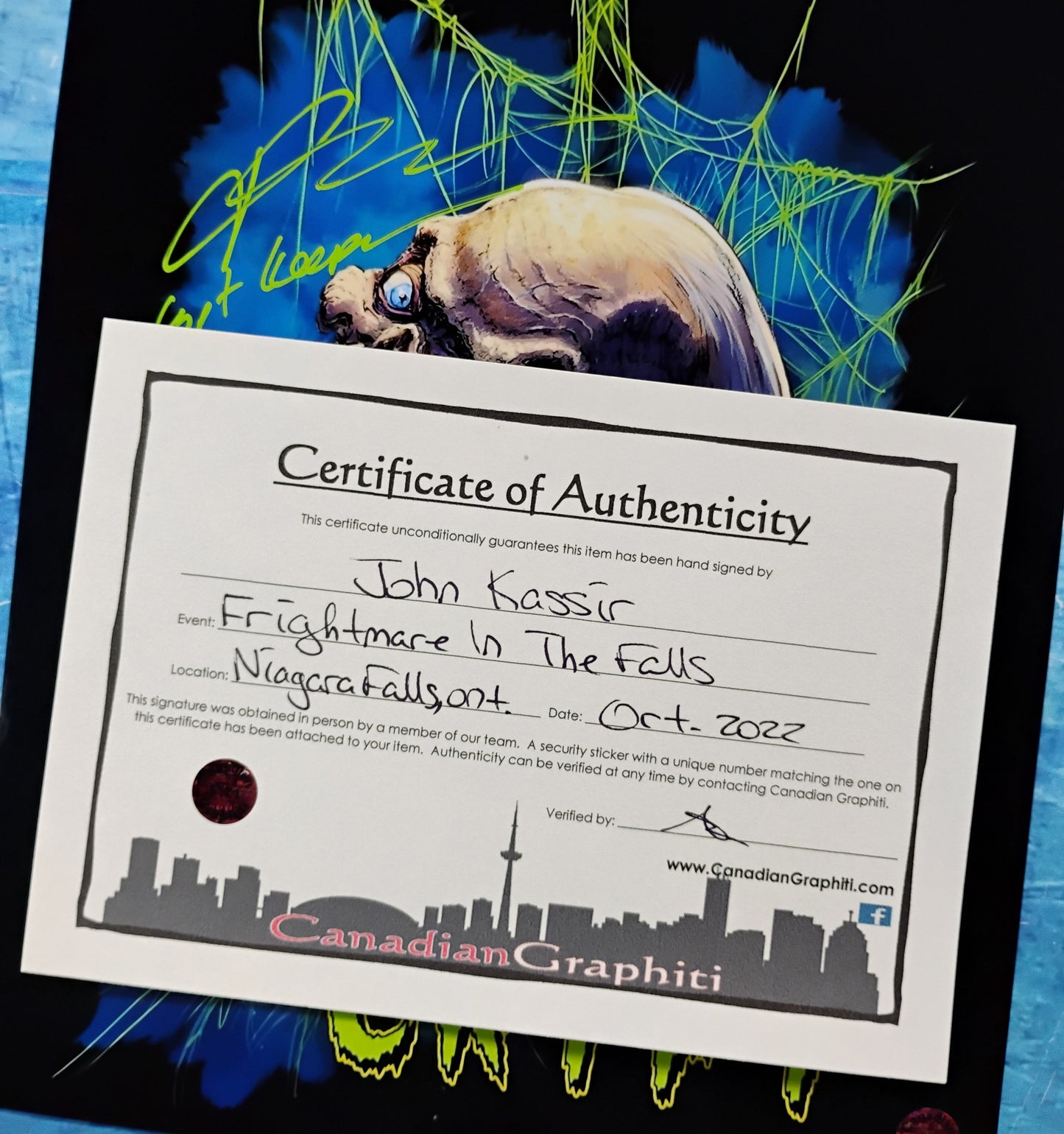 John Kassir Hand Signed Autograph 8x10 Photo COA Tales From The Crypt