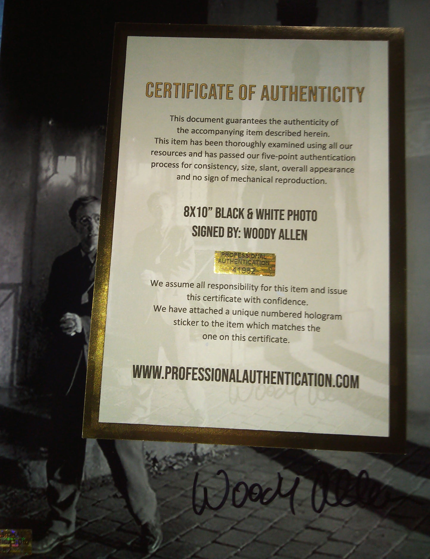 Woody Allen Hand Signed Autograph 8x10 Photo COA