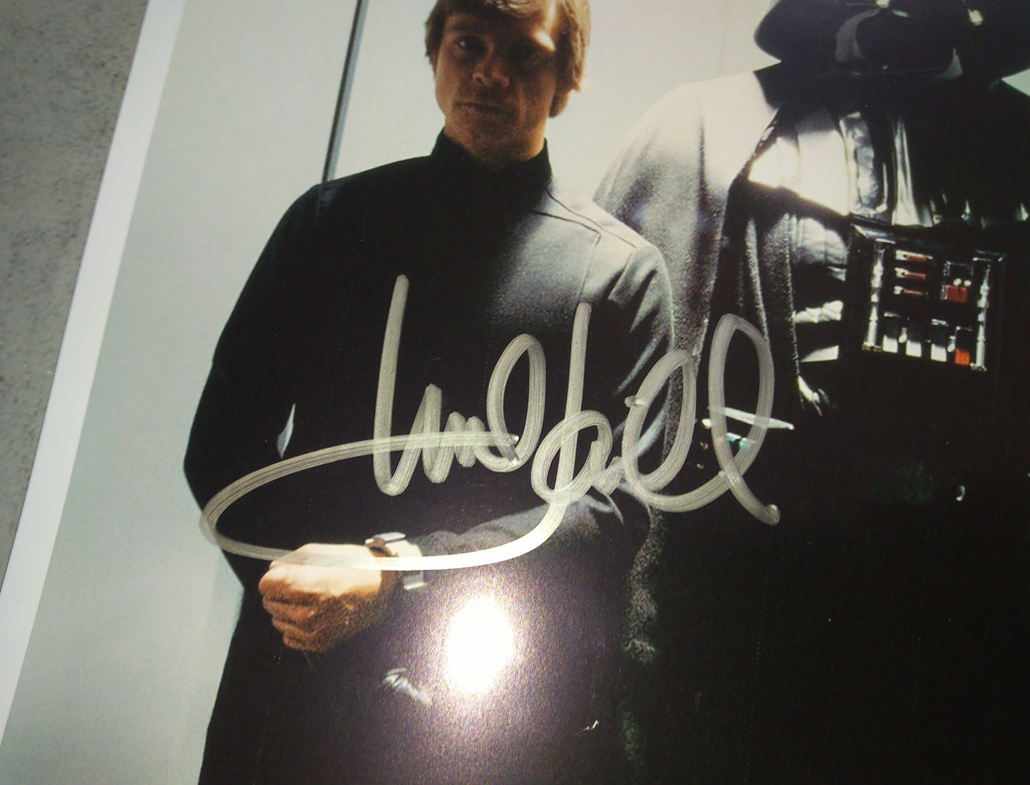 James Earl Jones & Mark Hamill Hand Signed Autograph Photo COA Star Wars