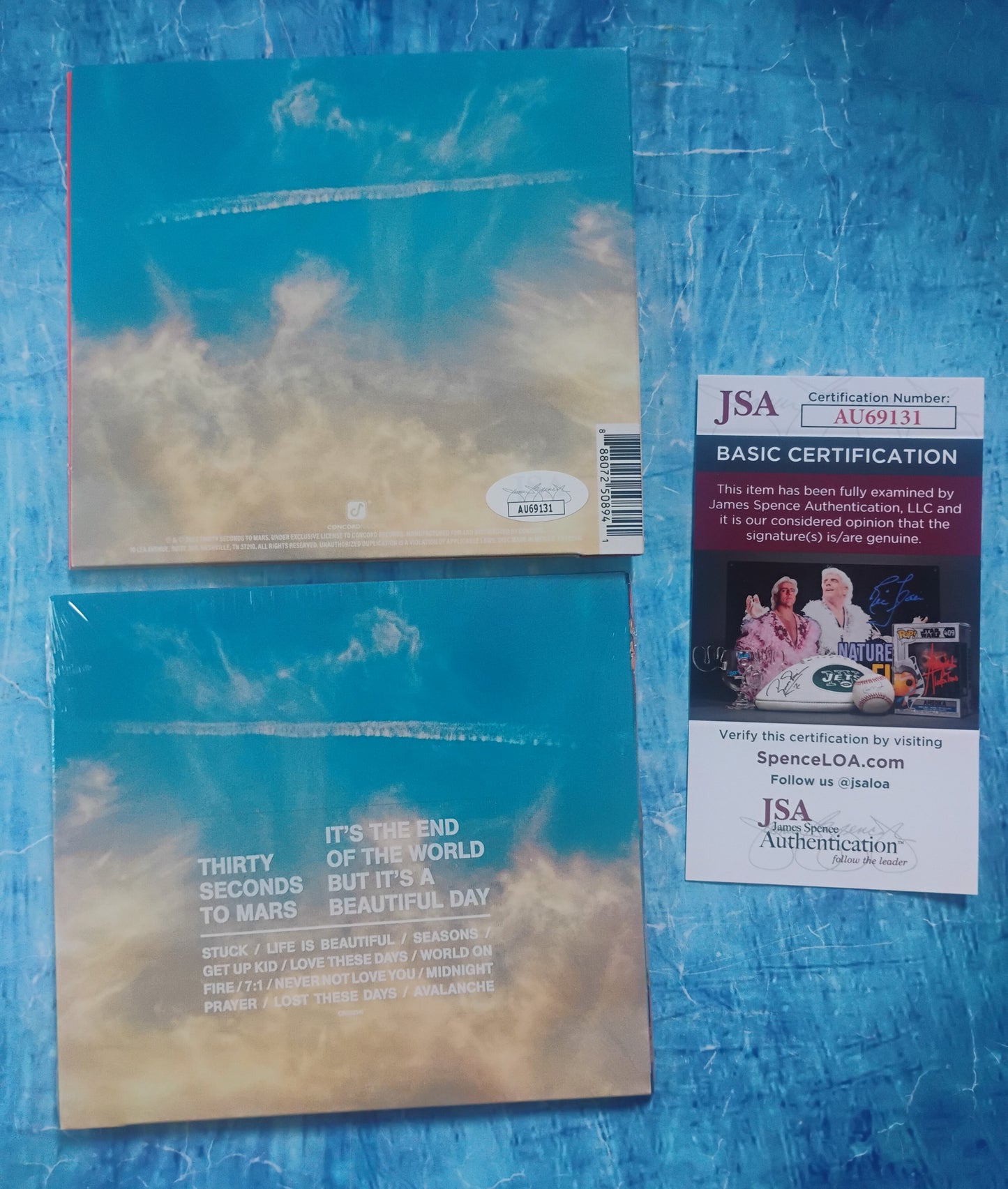 30 Seconds To Mars Hand Signed Autograph CD Cover JSA COA Shannon & Jared Leto