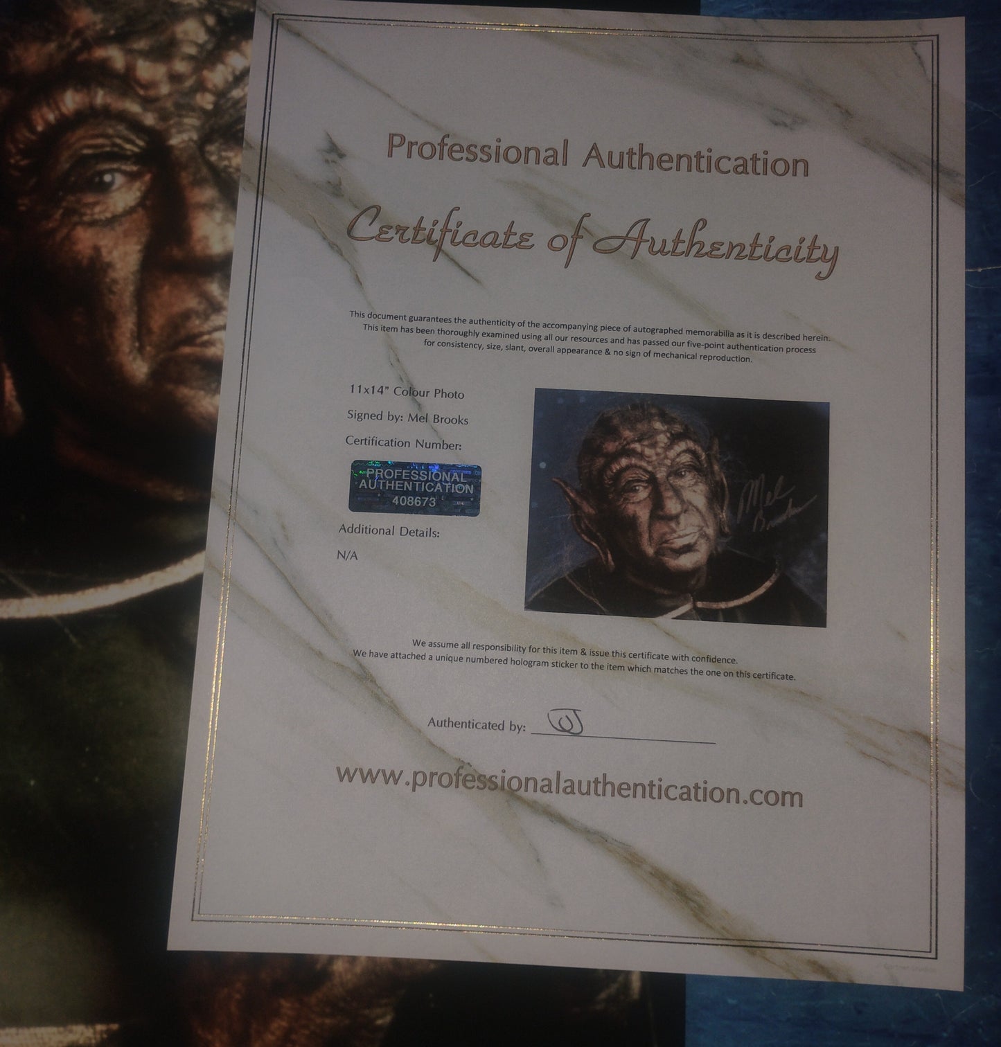 Mel Brooks Hand Signed Autograph 11x14 Photo COA Spaceballs