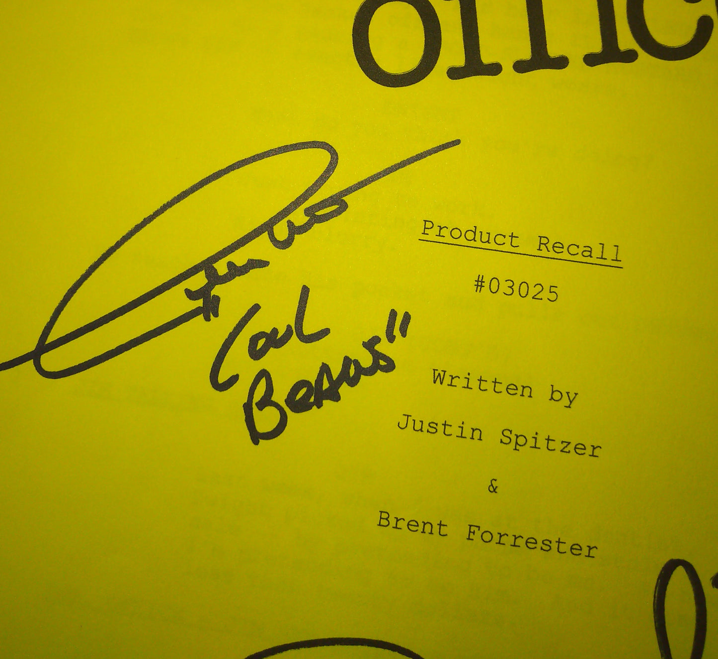 The Office 7x Cast Hand Signed Autograph Script COA