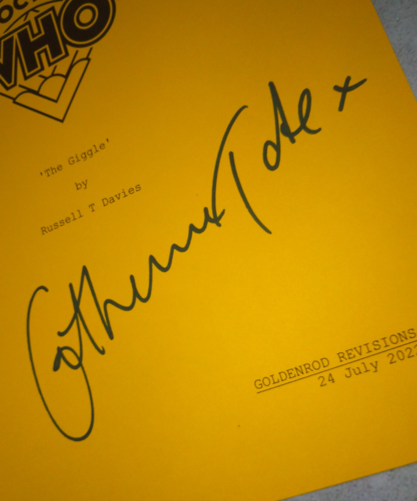 Catherine Tate Hand Signed Autograph Doctor Who Script COA + OPix