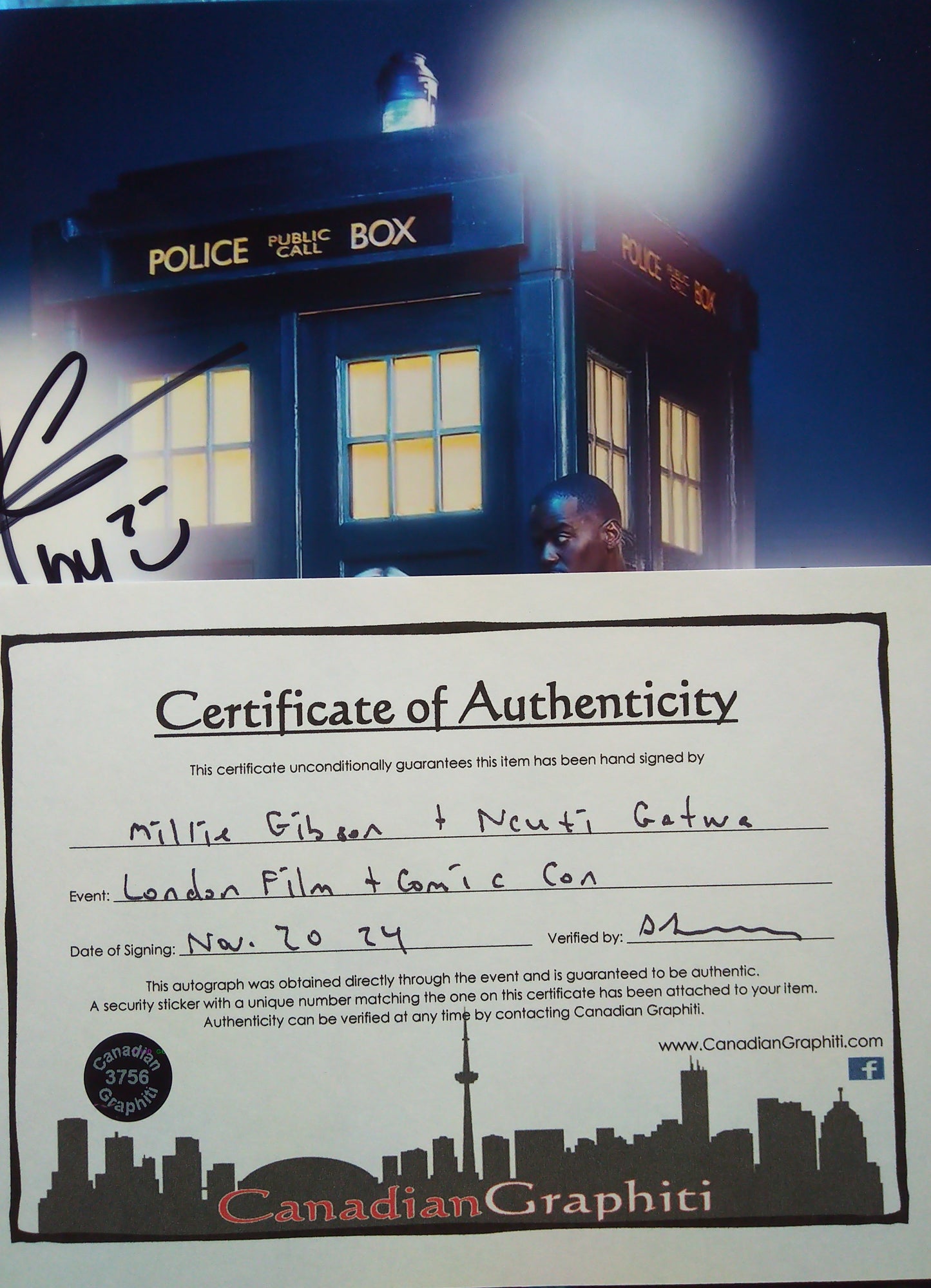 Ncuti Gatwa & Millie Gibson Hand Signed Autograph 8x10 Photo COA Doctor Who